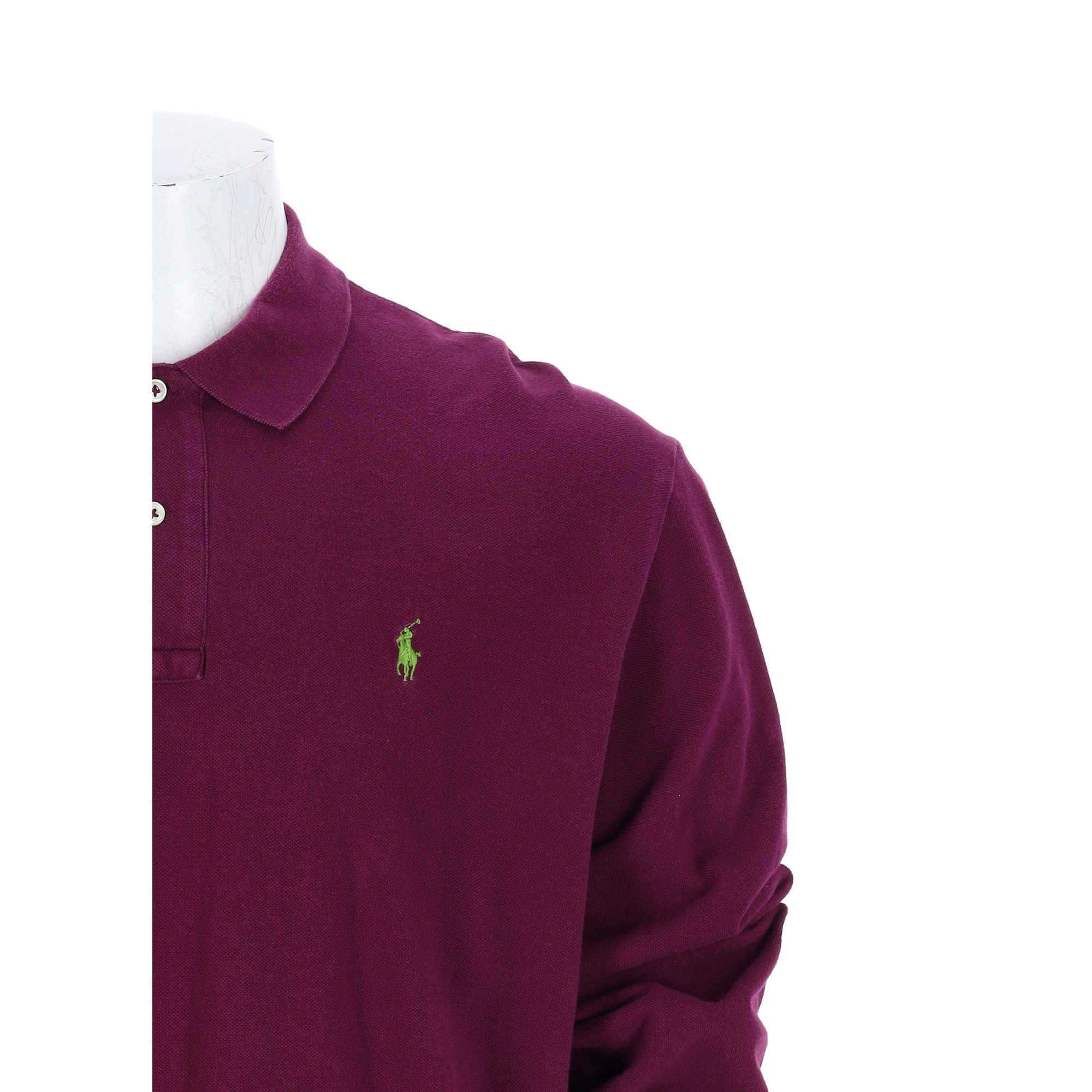 Polo manches longues Homme  Violet 6
