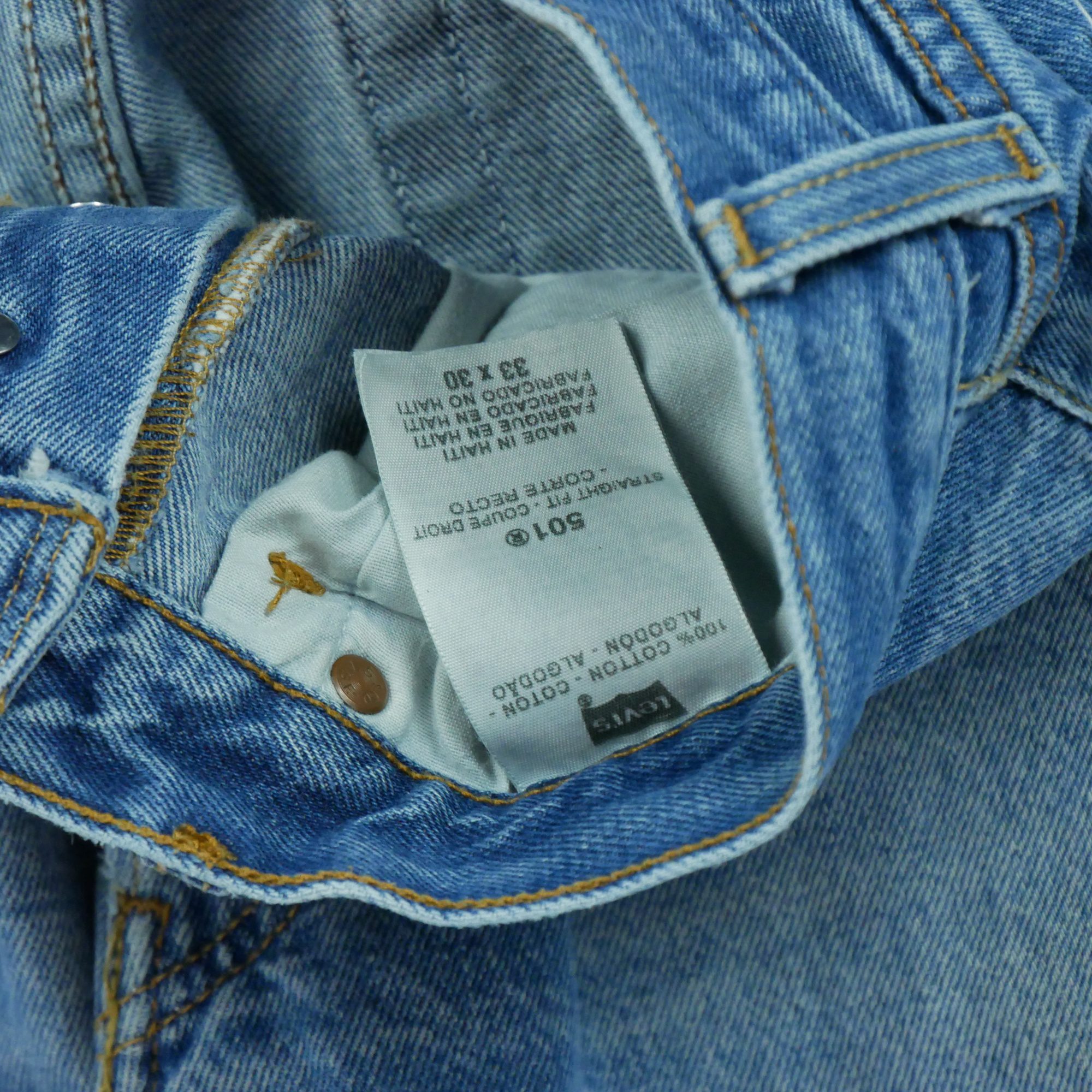 Jean Homme Levis 501 Bleu clair 7