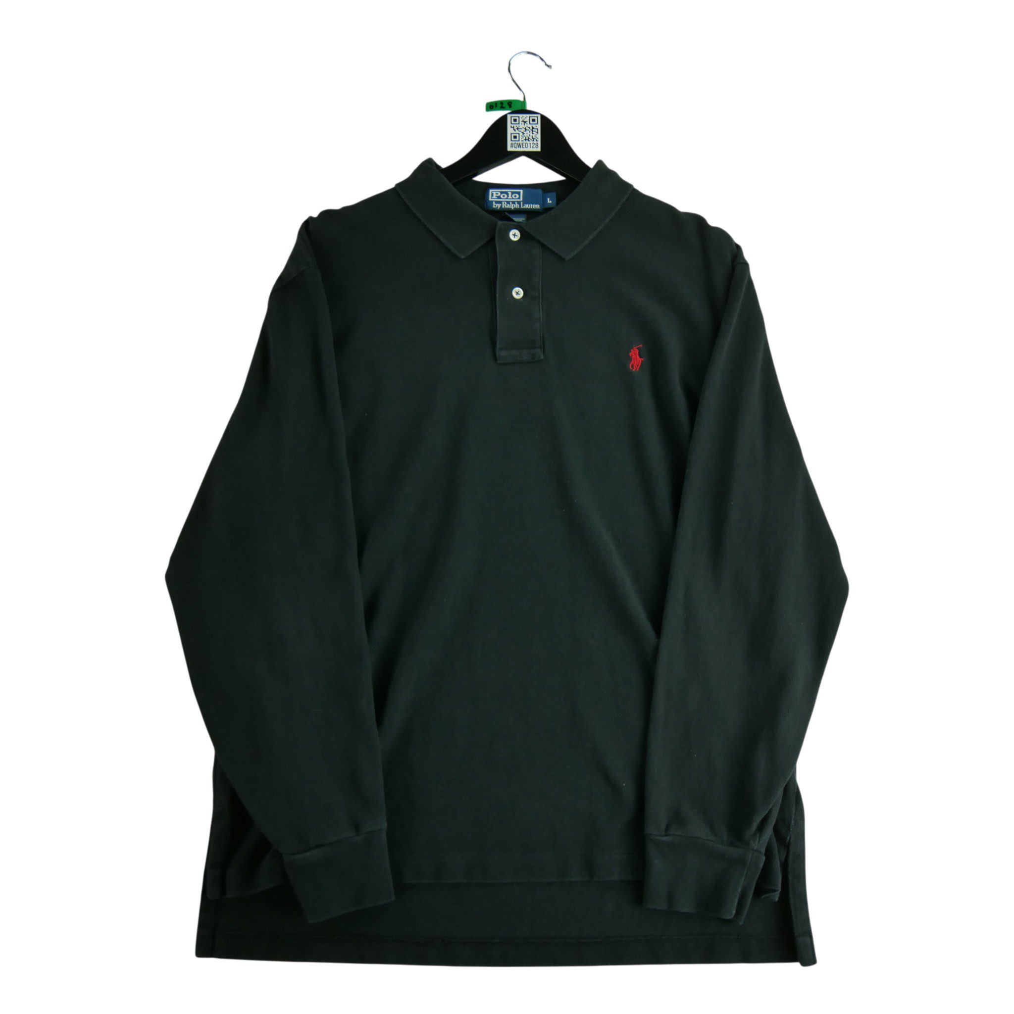 Polo manches longues Homme  Noir 1