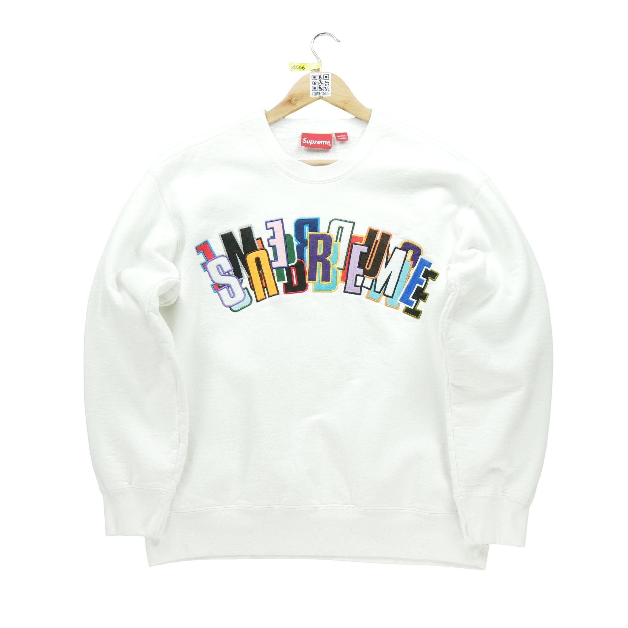 Sweat Homme Stacked Crewneck Blanc - Bon état