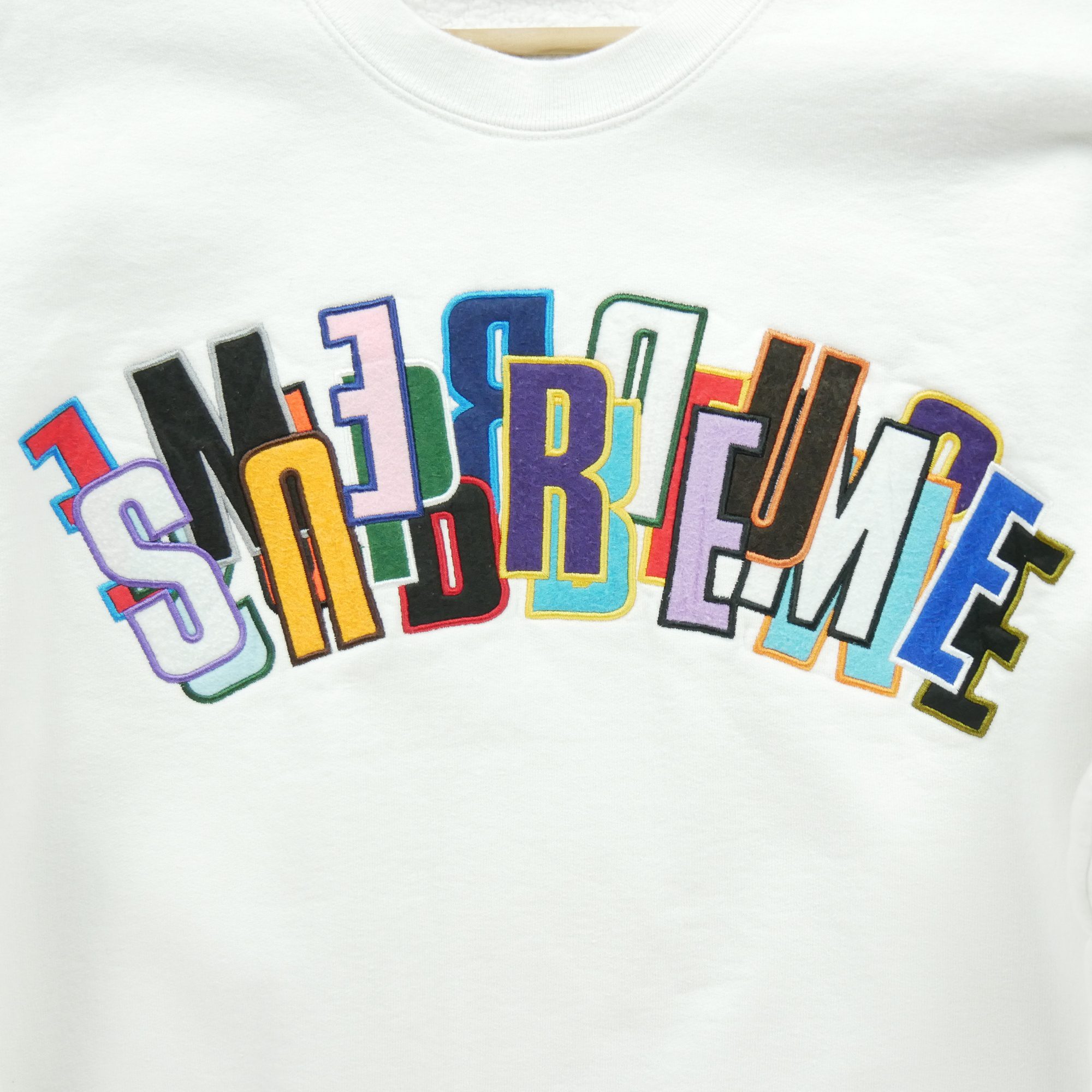 Sweat Homme  Stacked Crewneck Blanc 3