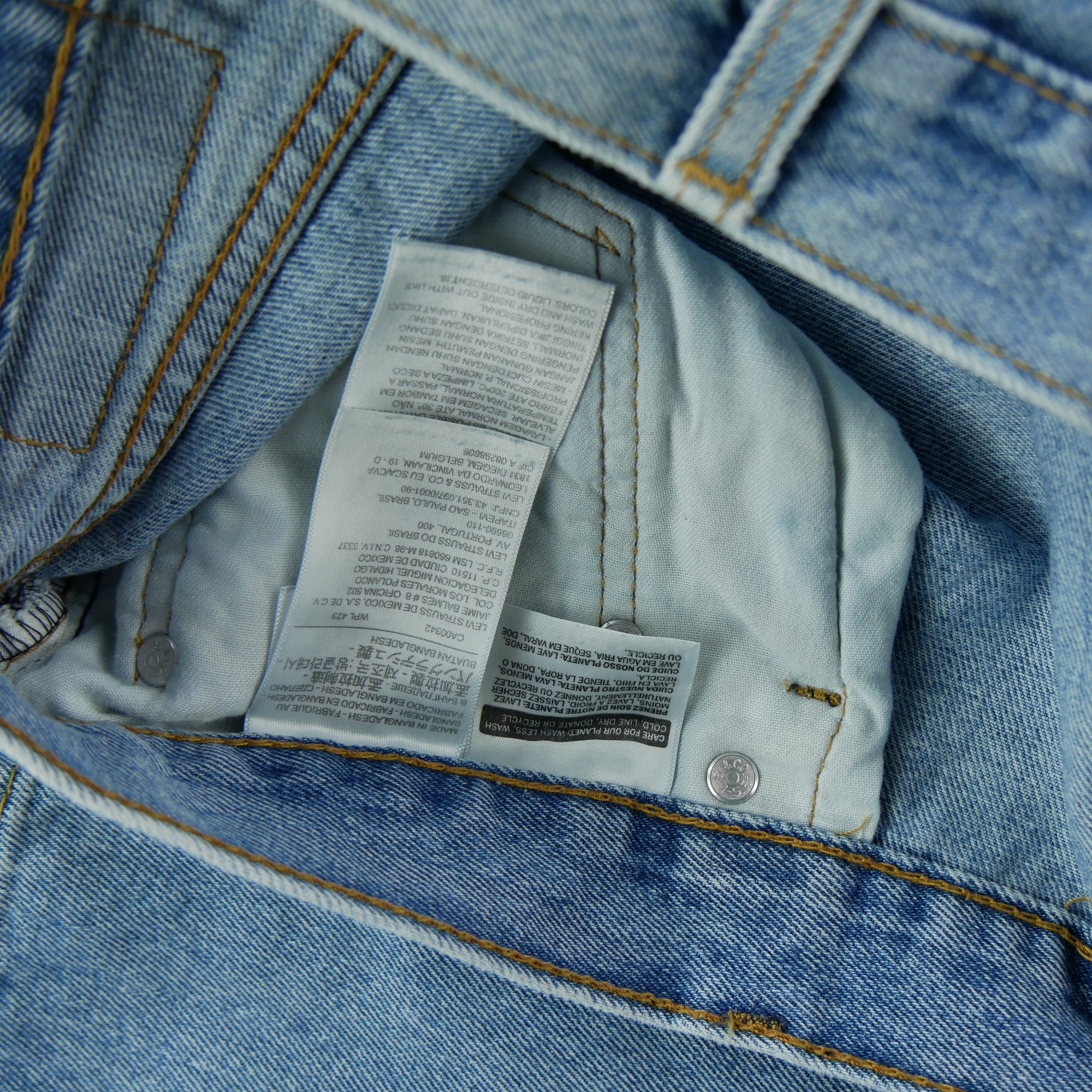 Jean Homme Levis 501 Bleu clair 14