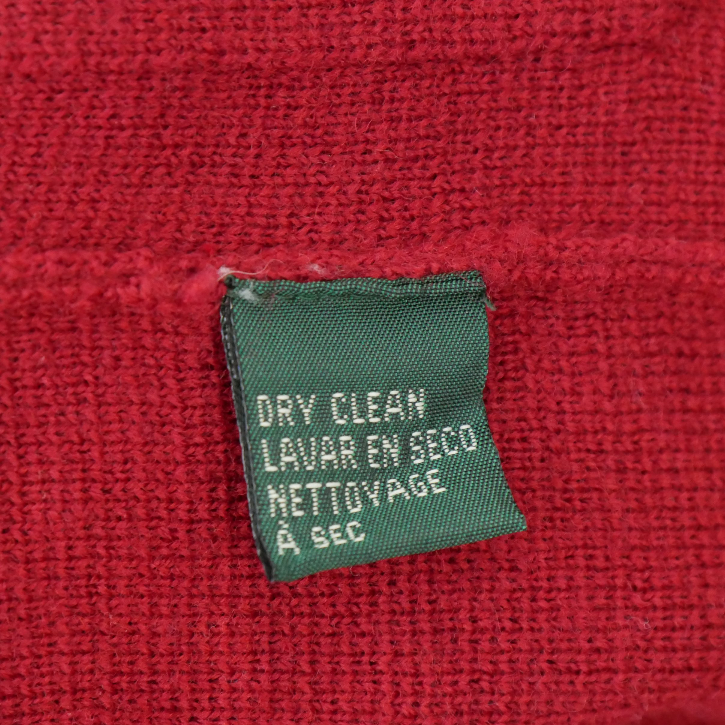 Veste Femme  100% Laine Rouge 8