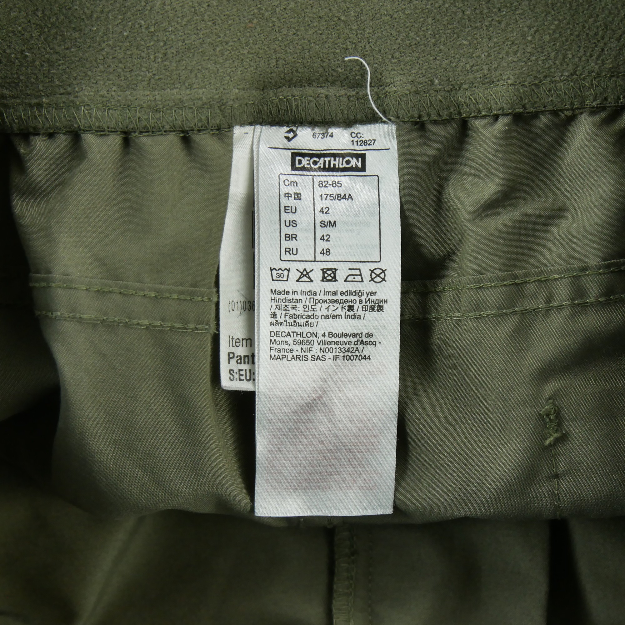 Pantalon Homme EU 42 Cargo Kaki 7