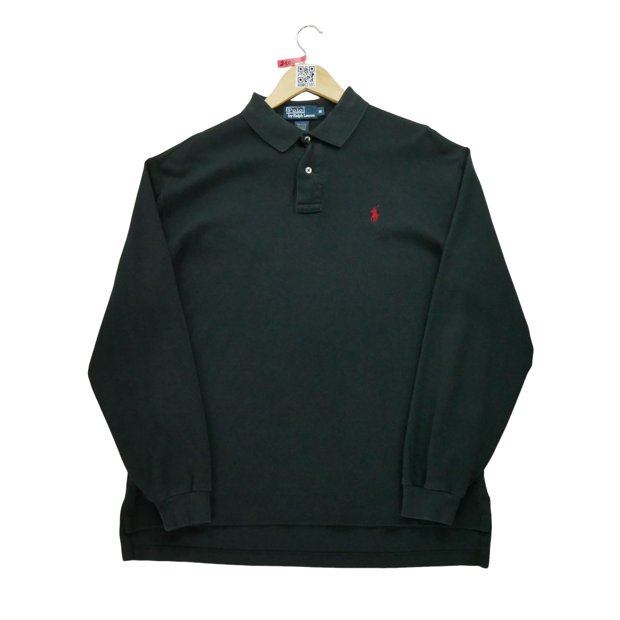 Polo manches longues Homme  Noir 1