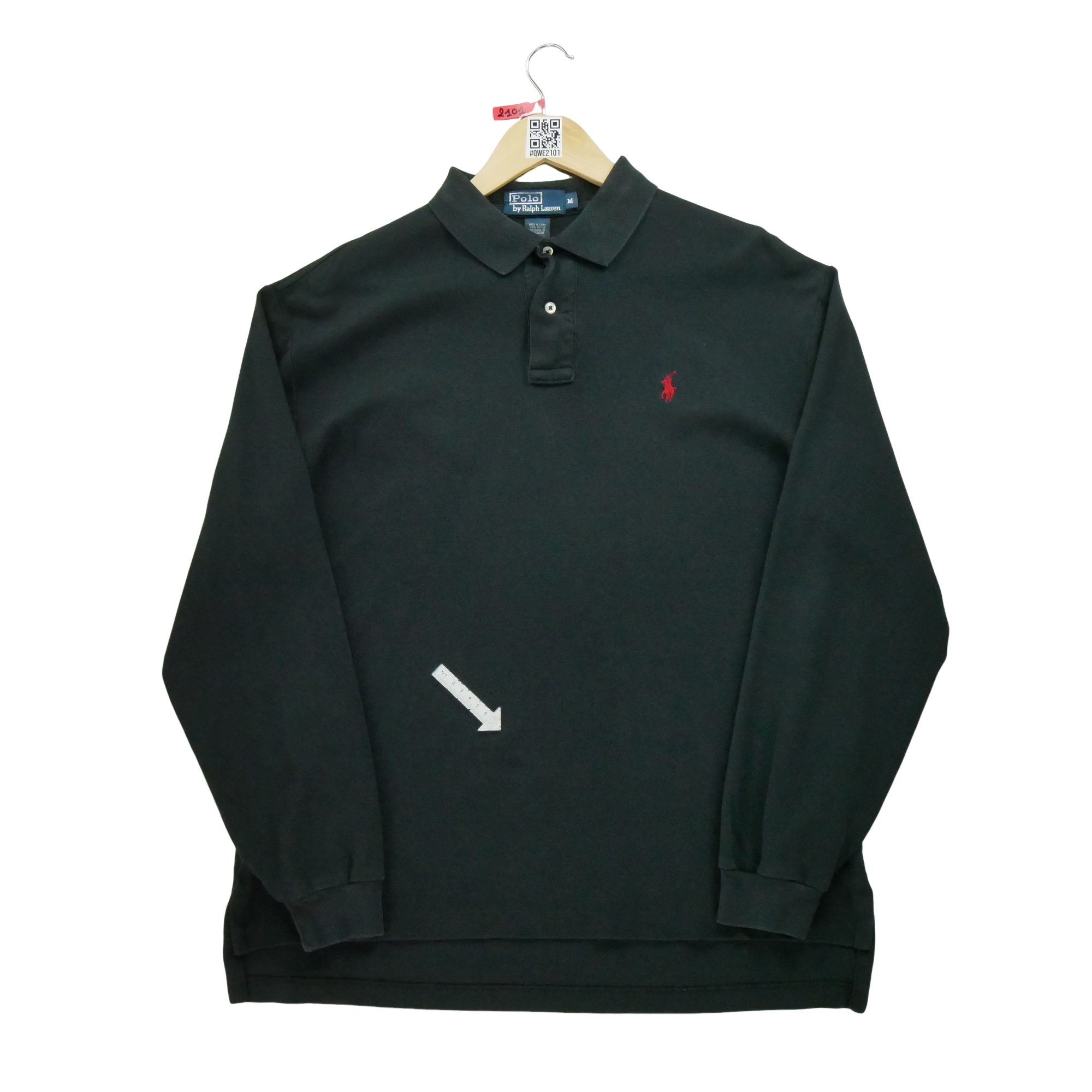 Polo manches longues Homme  Noir 5
