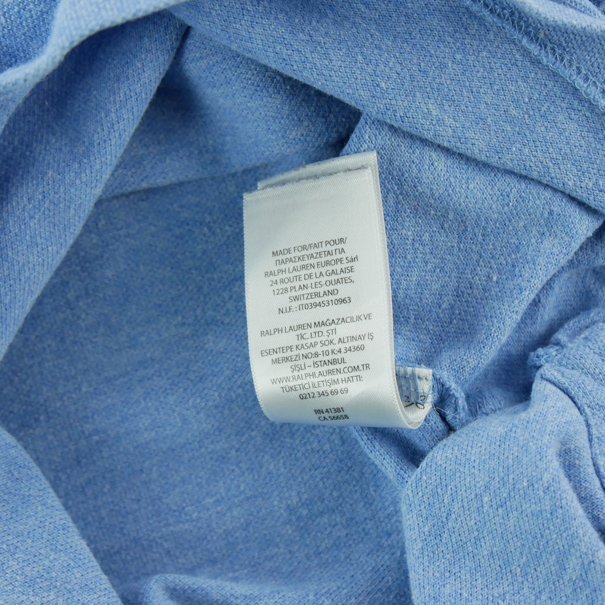 Polo manches longues Homme  Bleu clair 6
