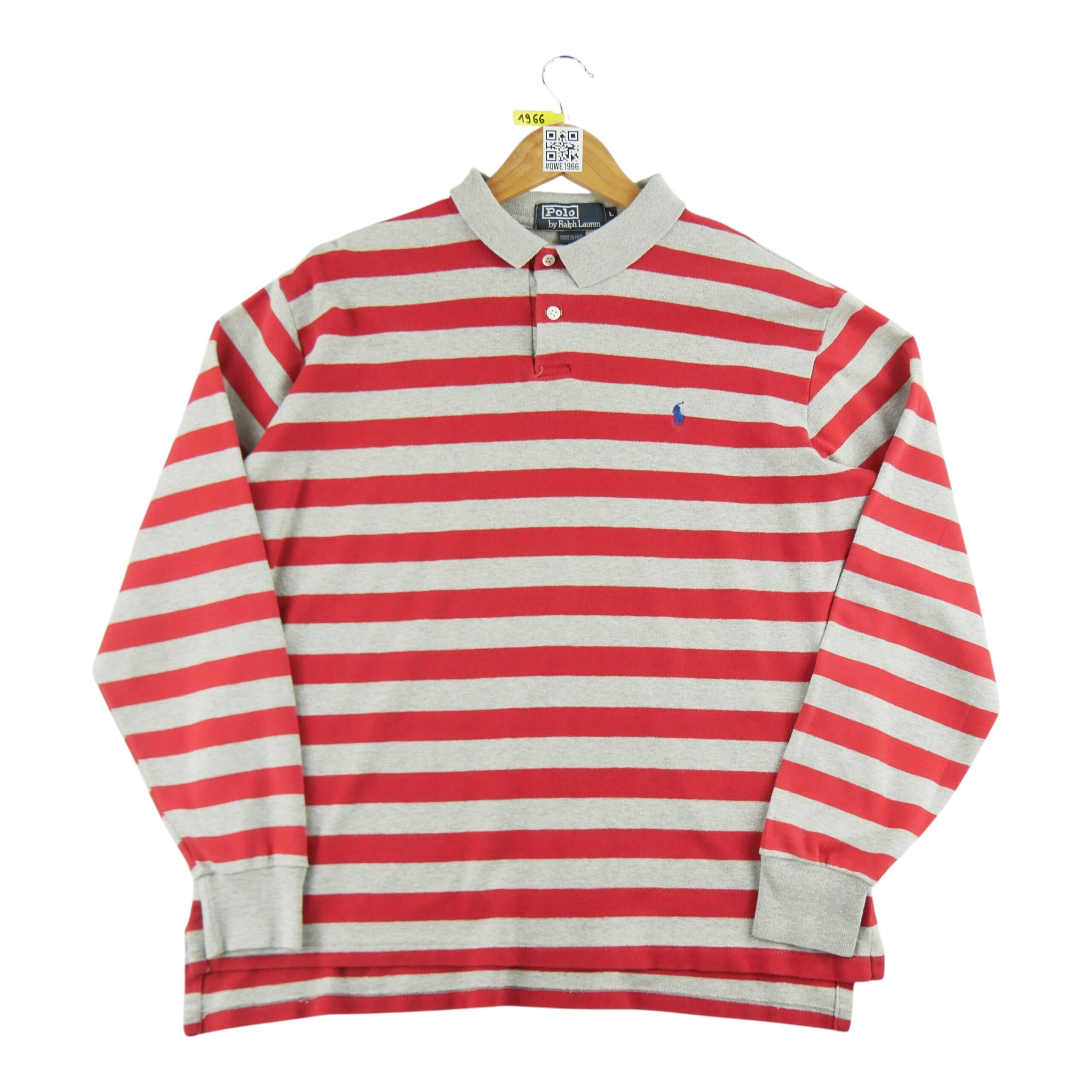 Polo manches longues Homme  Rouge 1