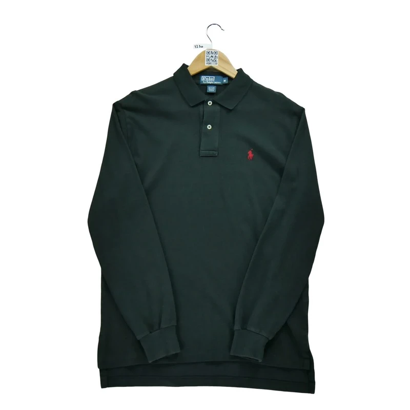 Polo manches longues Homme  Noir 2