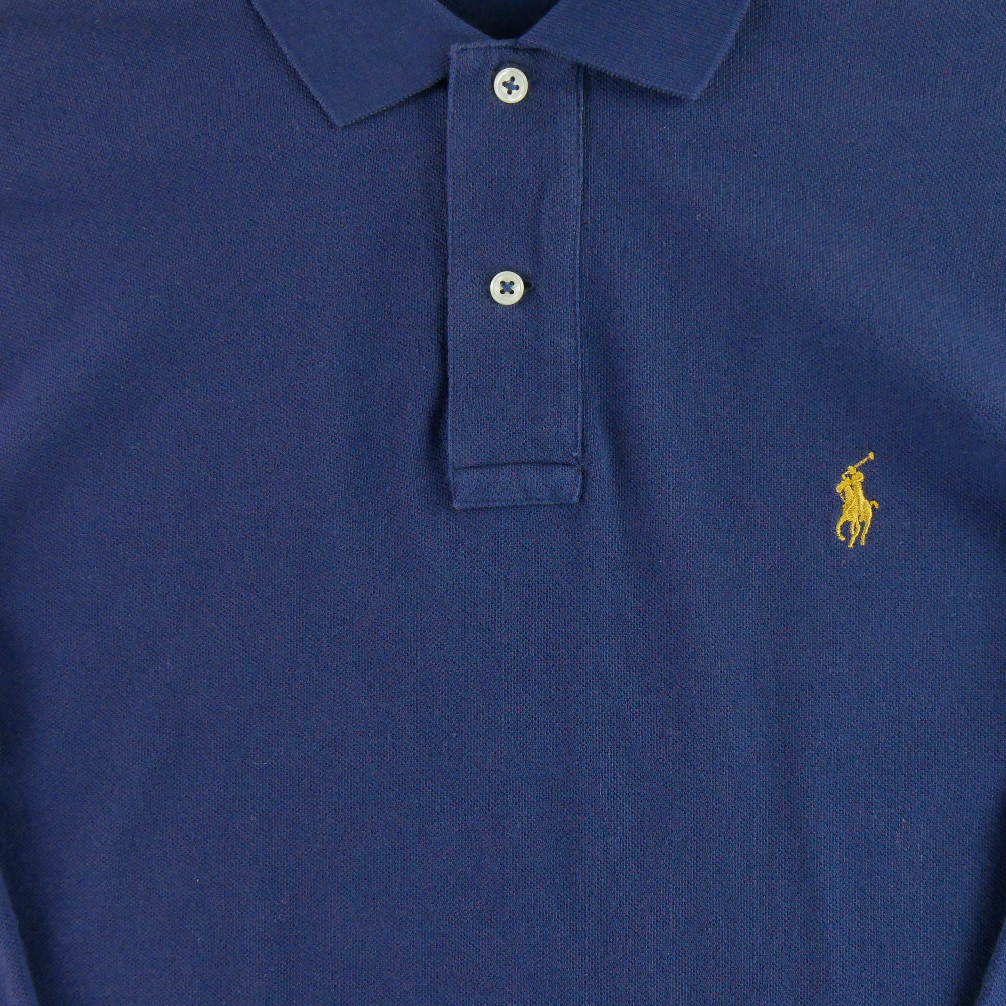 Polo manches longues Homme  Marine 3