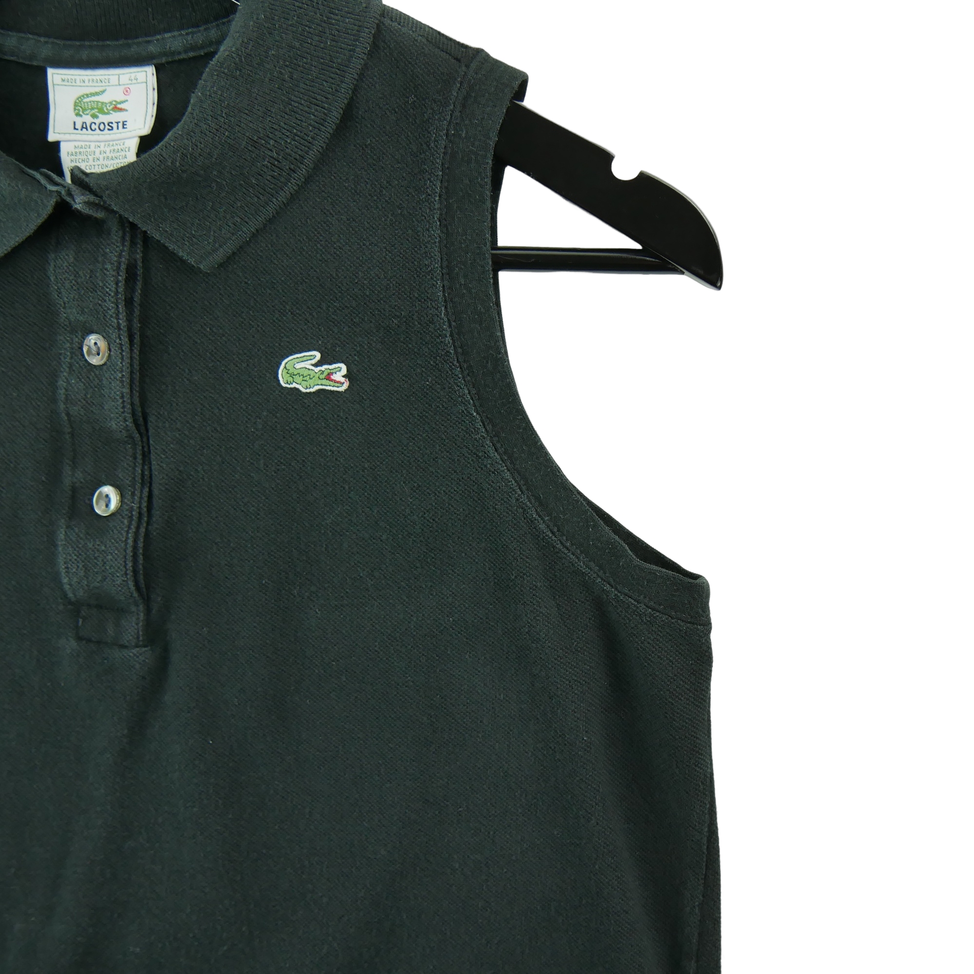 Polo sans manches Femme  Y2K Noir 3