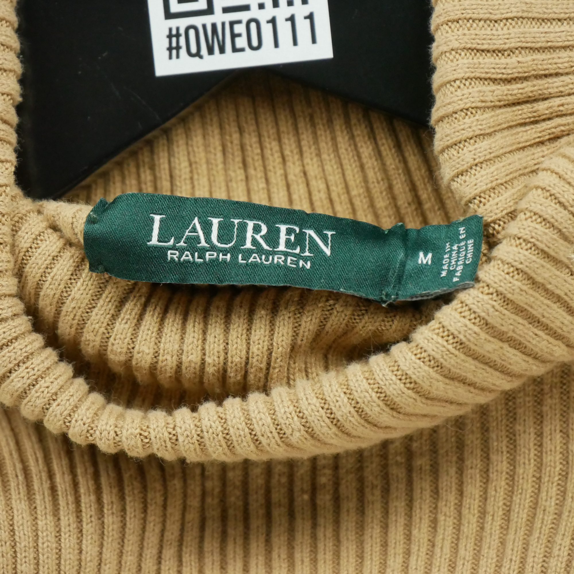 Pull Femme  col roulé Beige 5