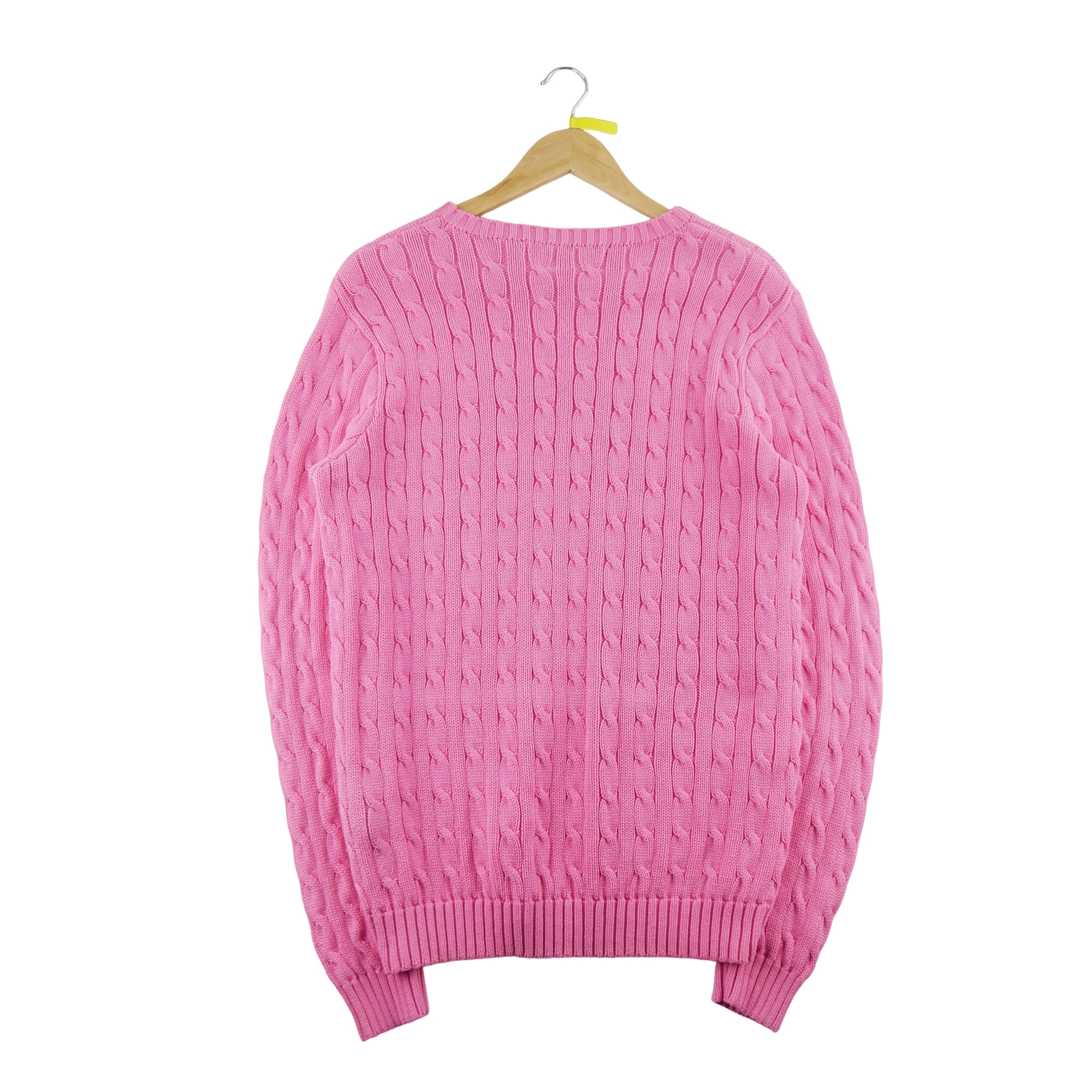 Pull Femme  Cable Knit Torsadée Rose 2