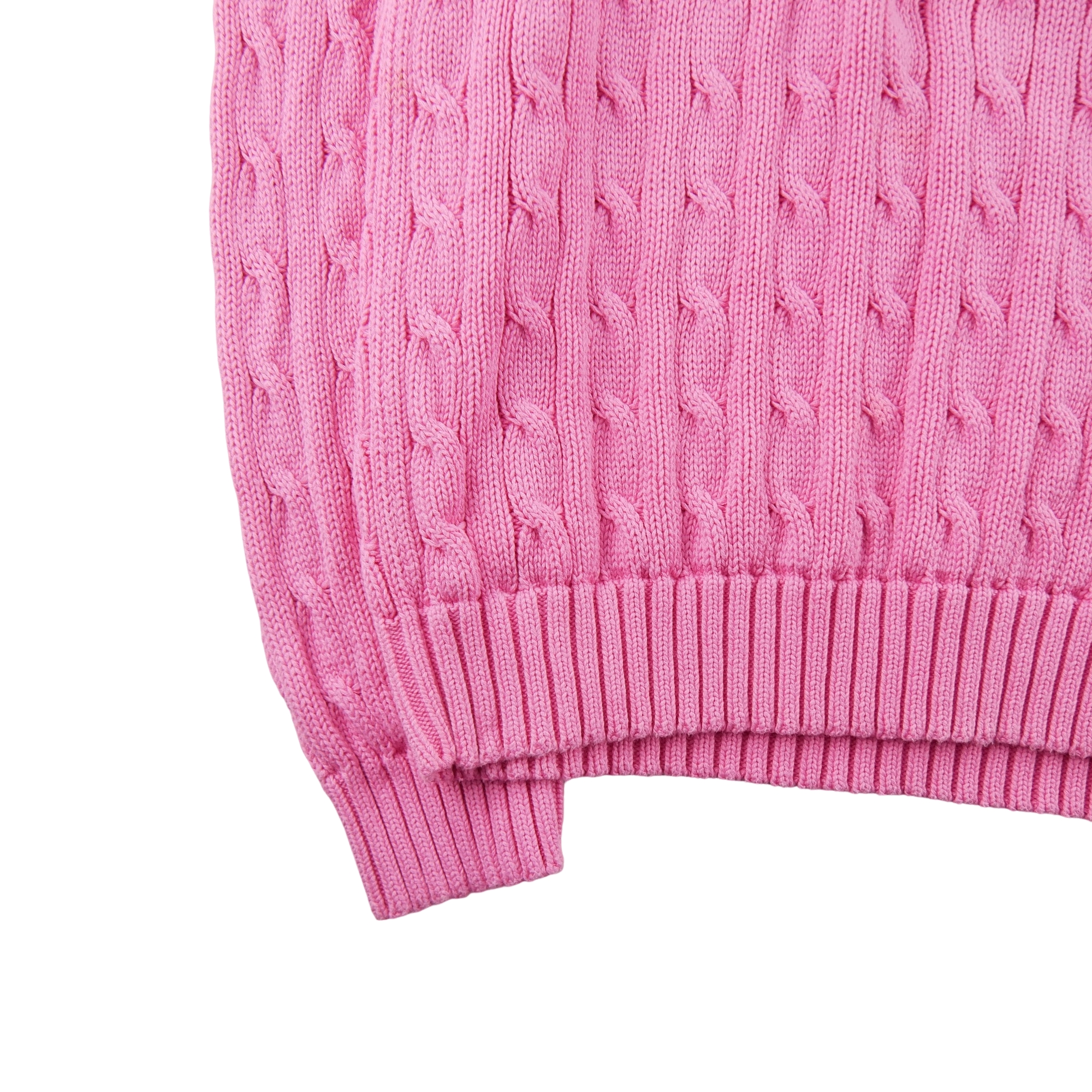 Pull Femme  Cable Knit Torsadée Rose 8