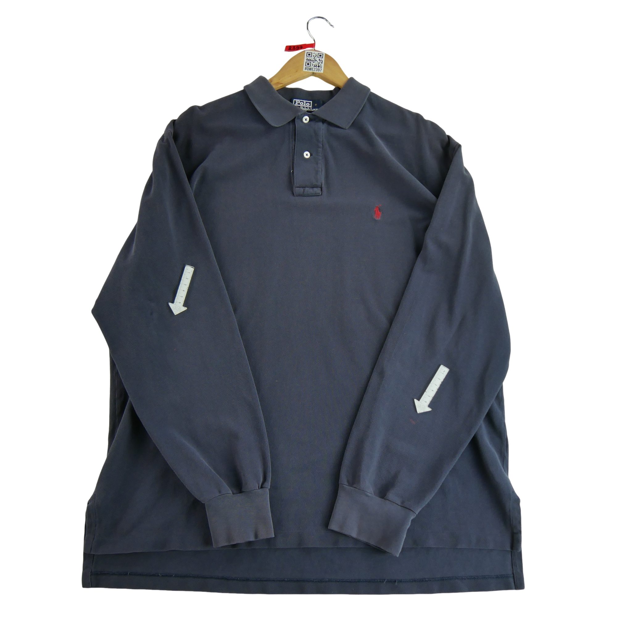 Polo manches longues Homme  Marine 4