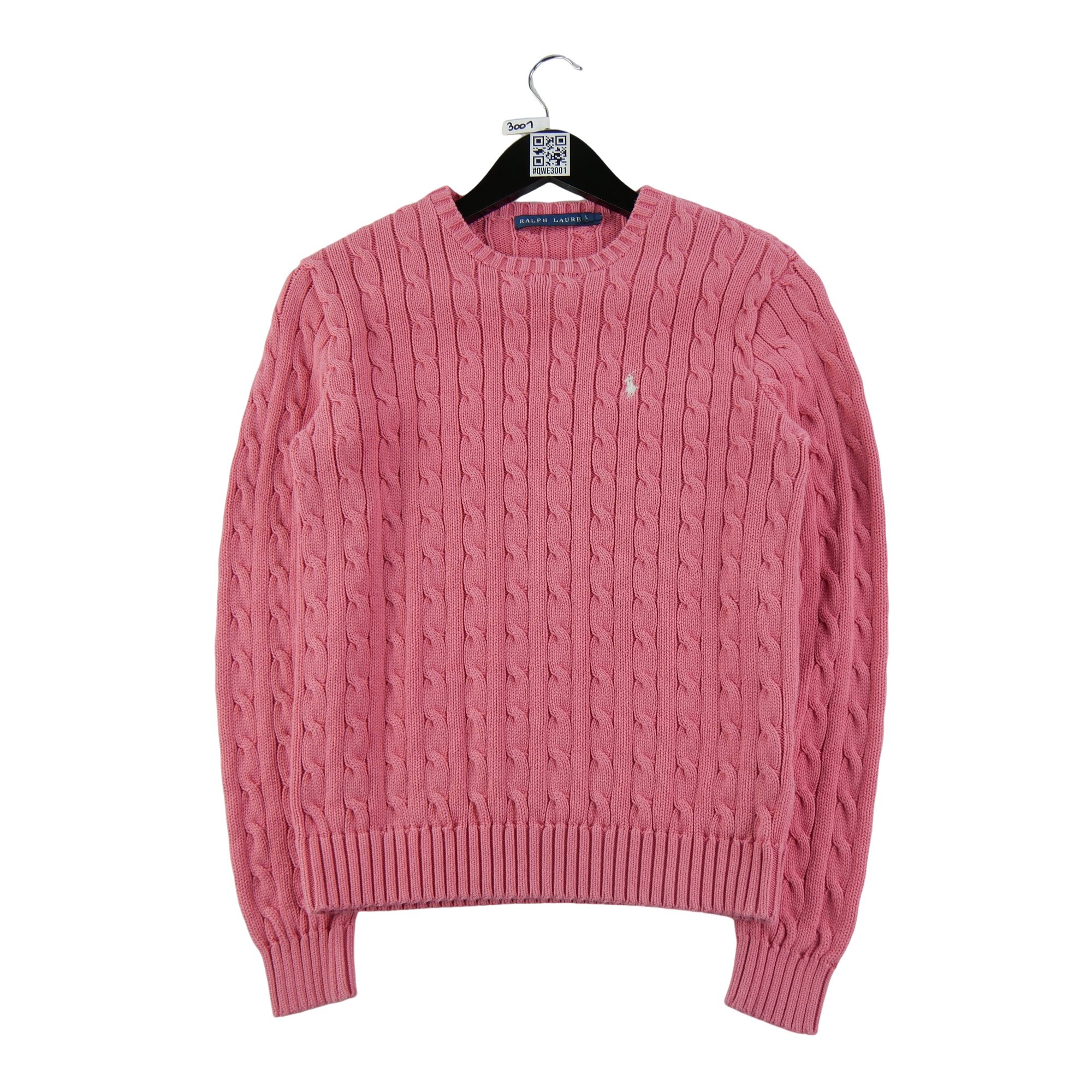 Pull Femme  en maille torsadée Rose 1