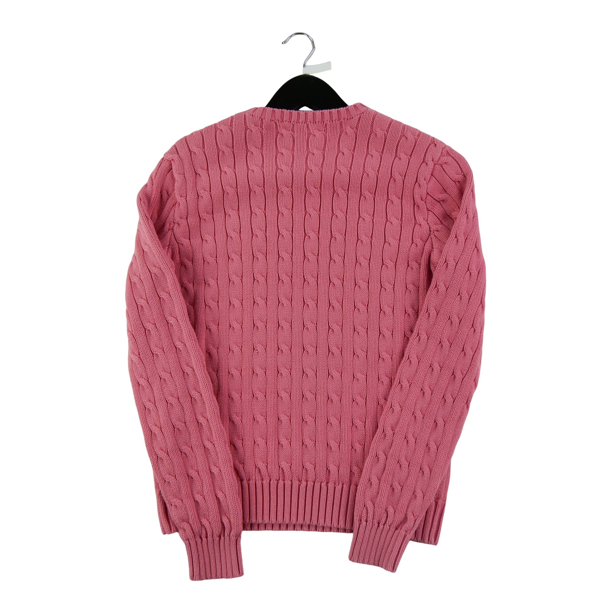 Pull Femme  en maille torsadée Rose 2