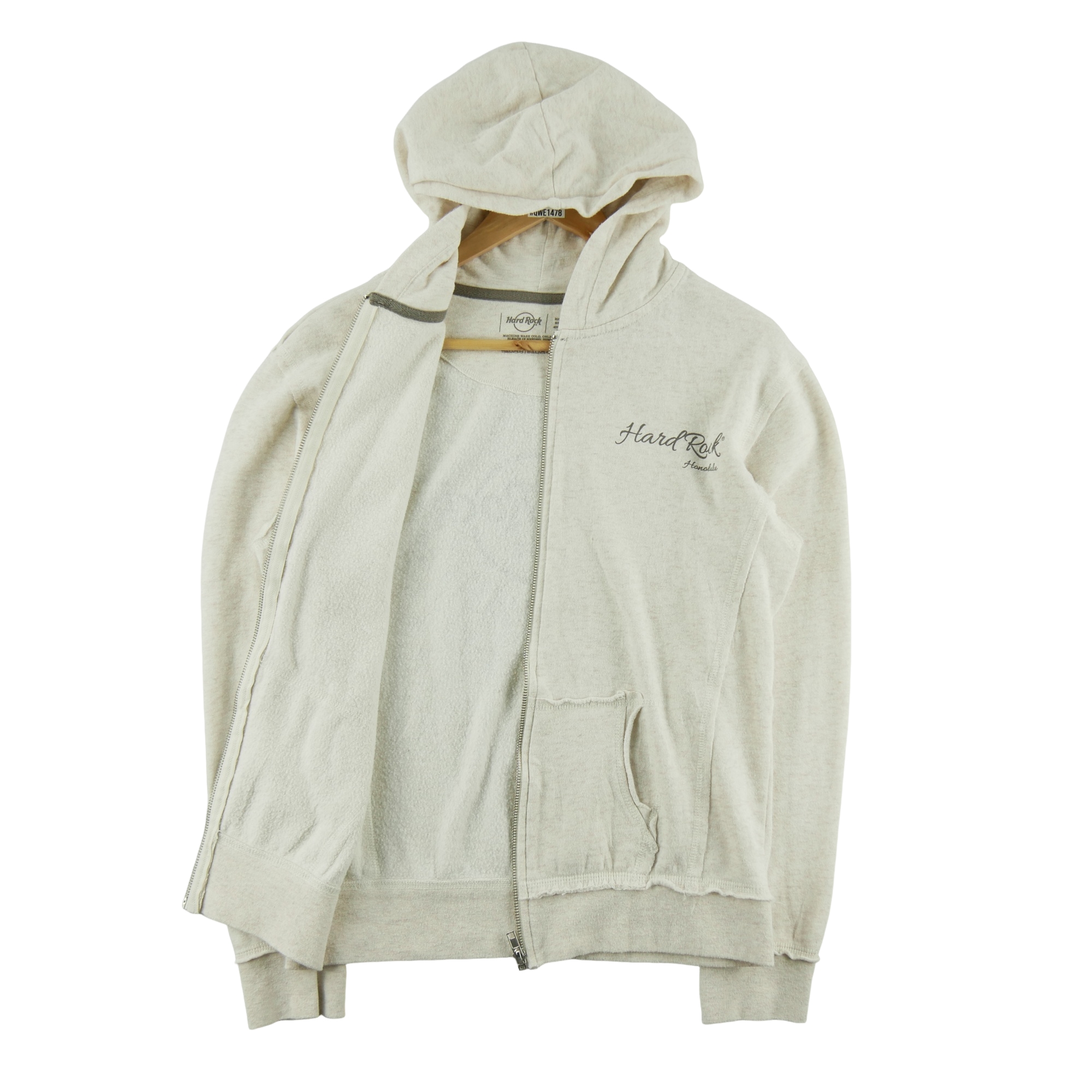Sweat à capuche Femme  full zip Beige 4