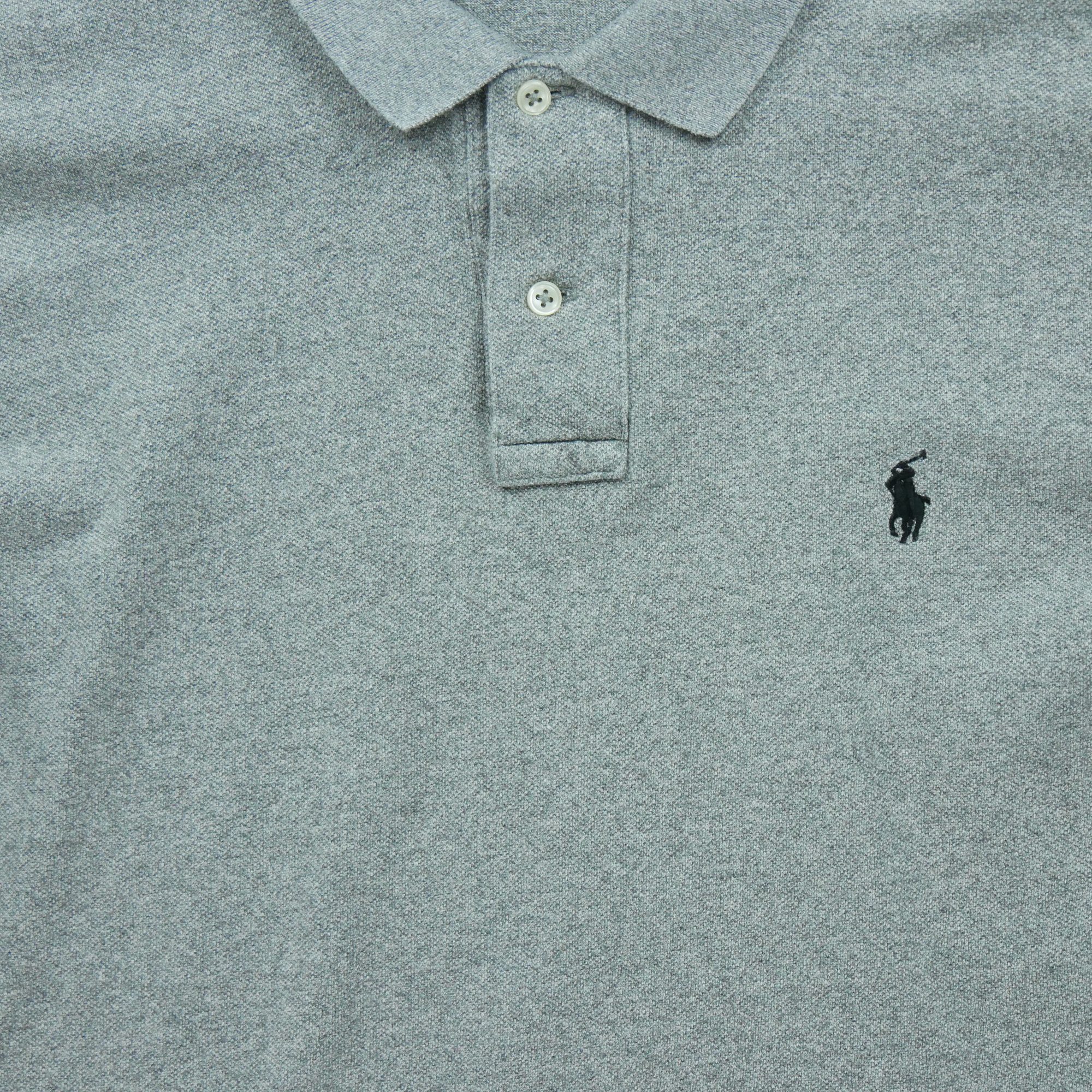 Polo manches longues Homme  Gris 4