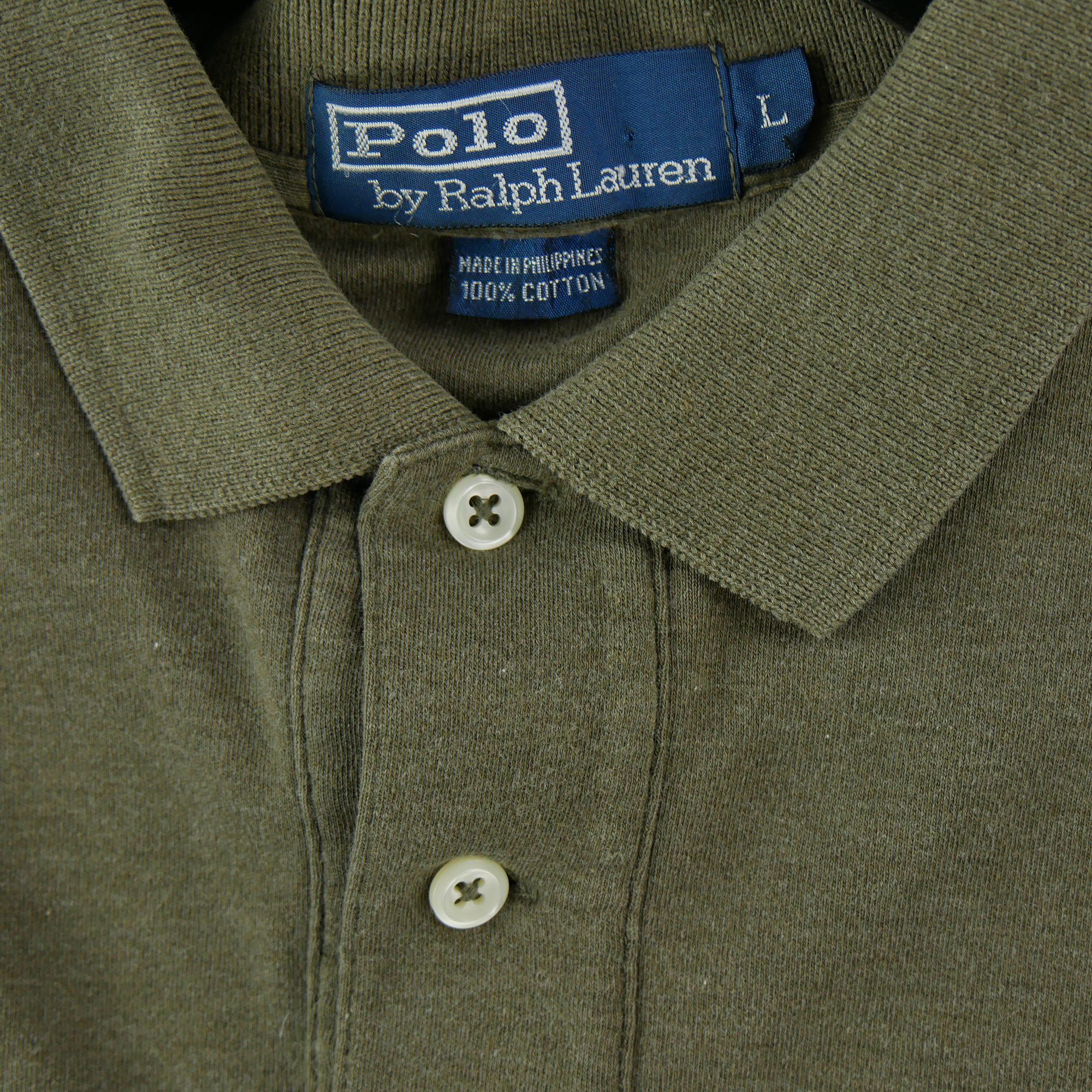 Polo manches longues Homme  Kaki 5