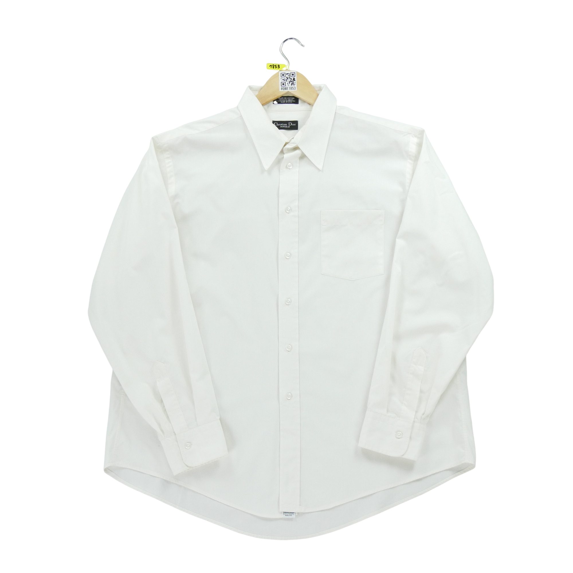 Chemise classiques Homme uni Beige 4