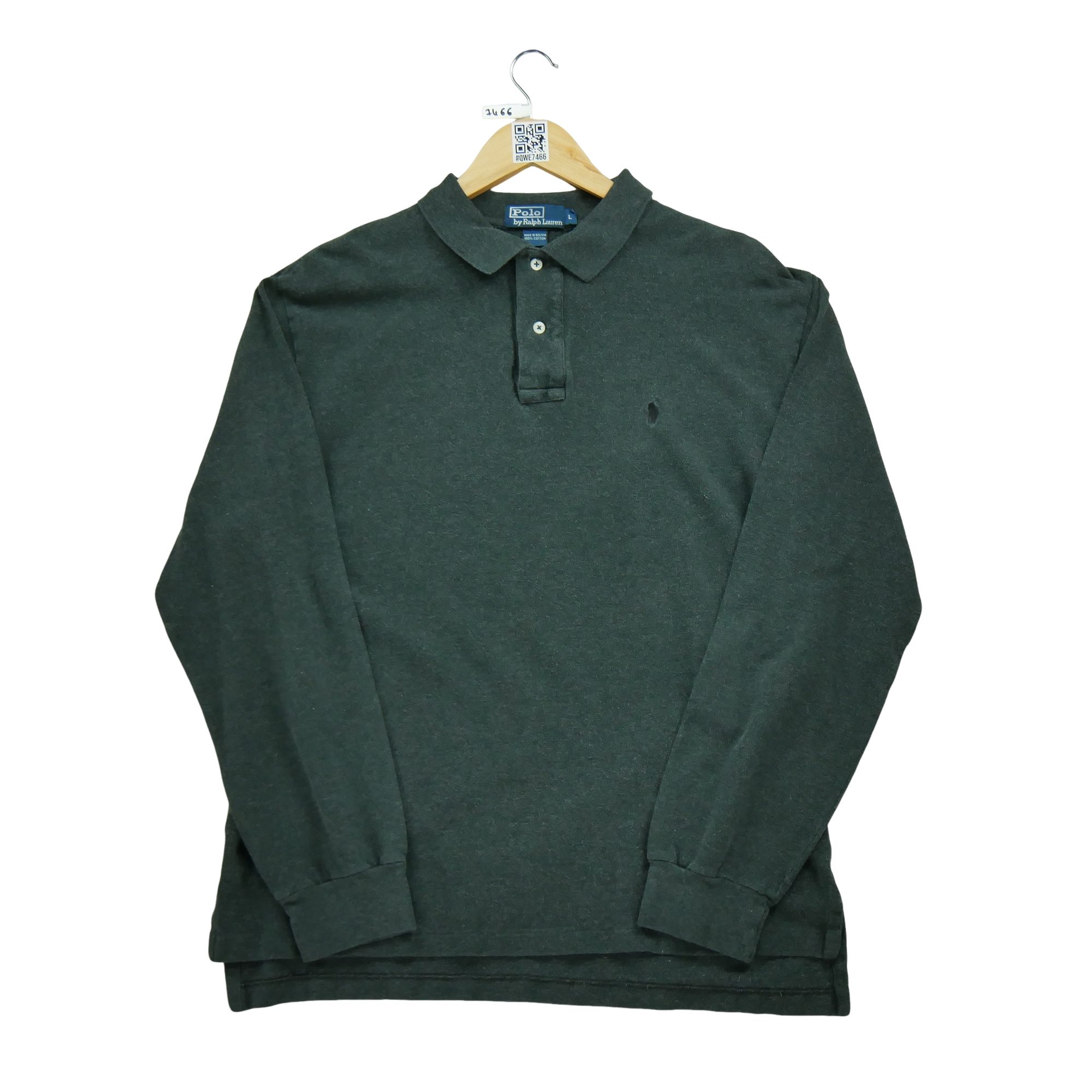 Polo manches longues Homme  Gris 2