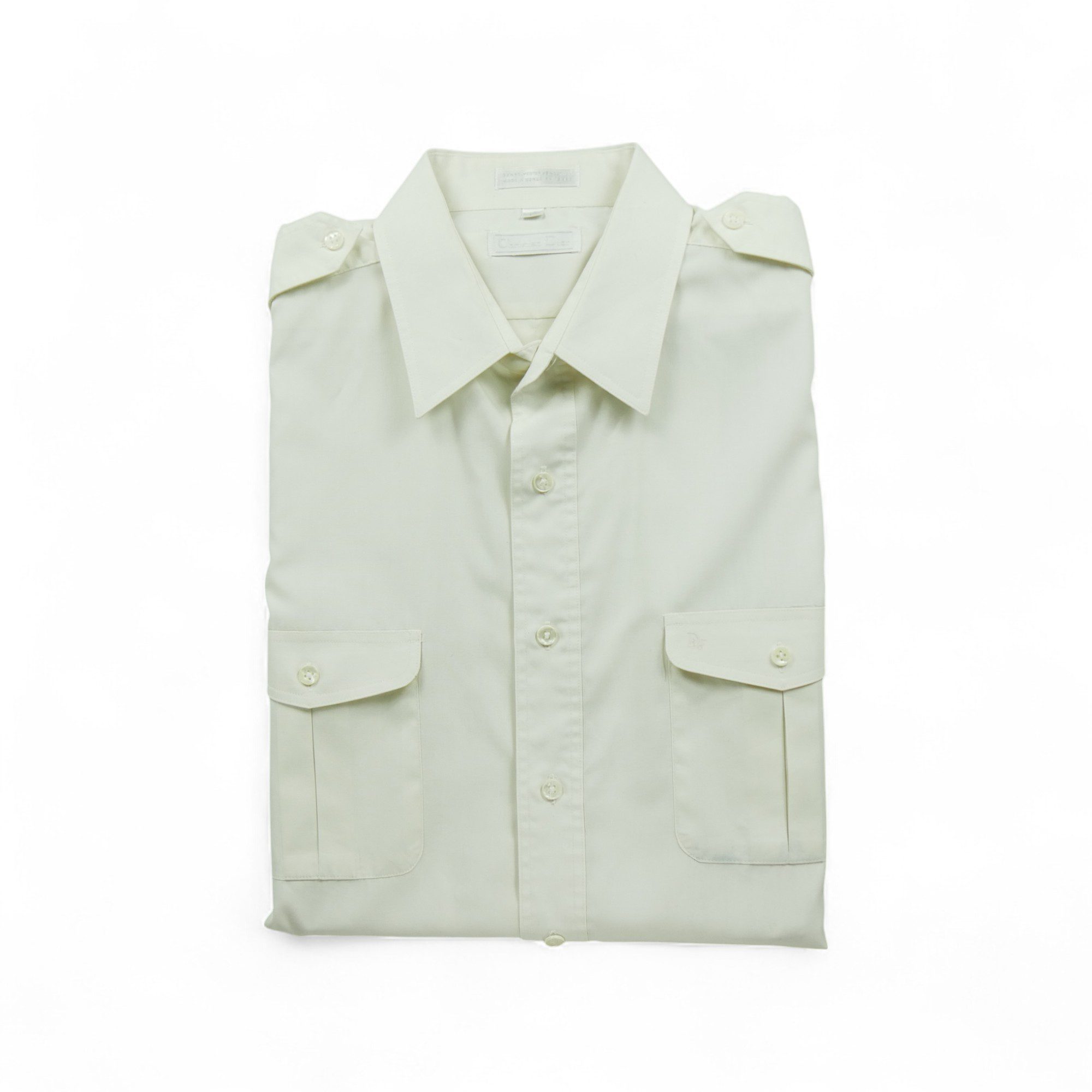 Chemise classique Homme uni Beige 1