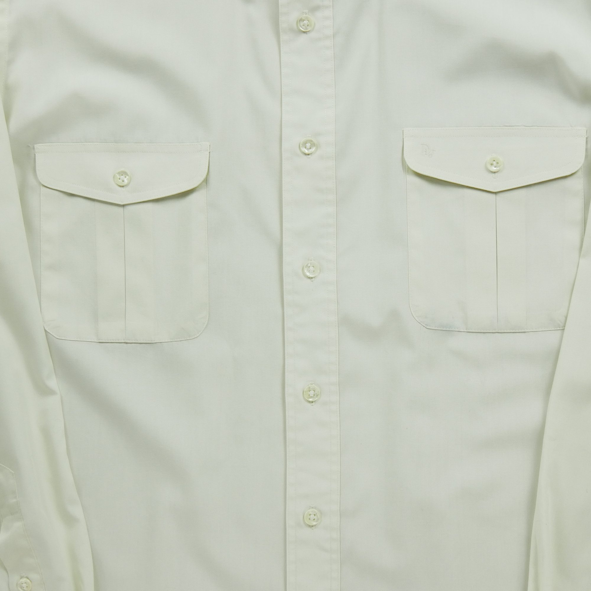 Chemise classique Homme uni Beige 5