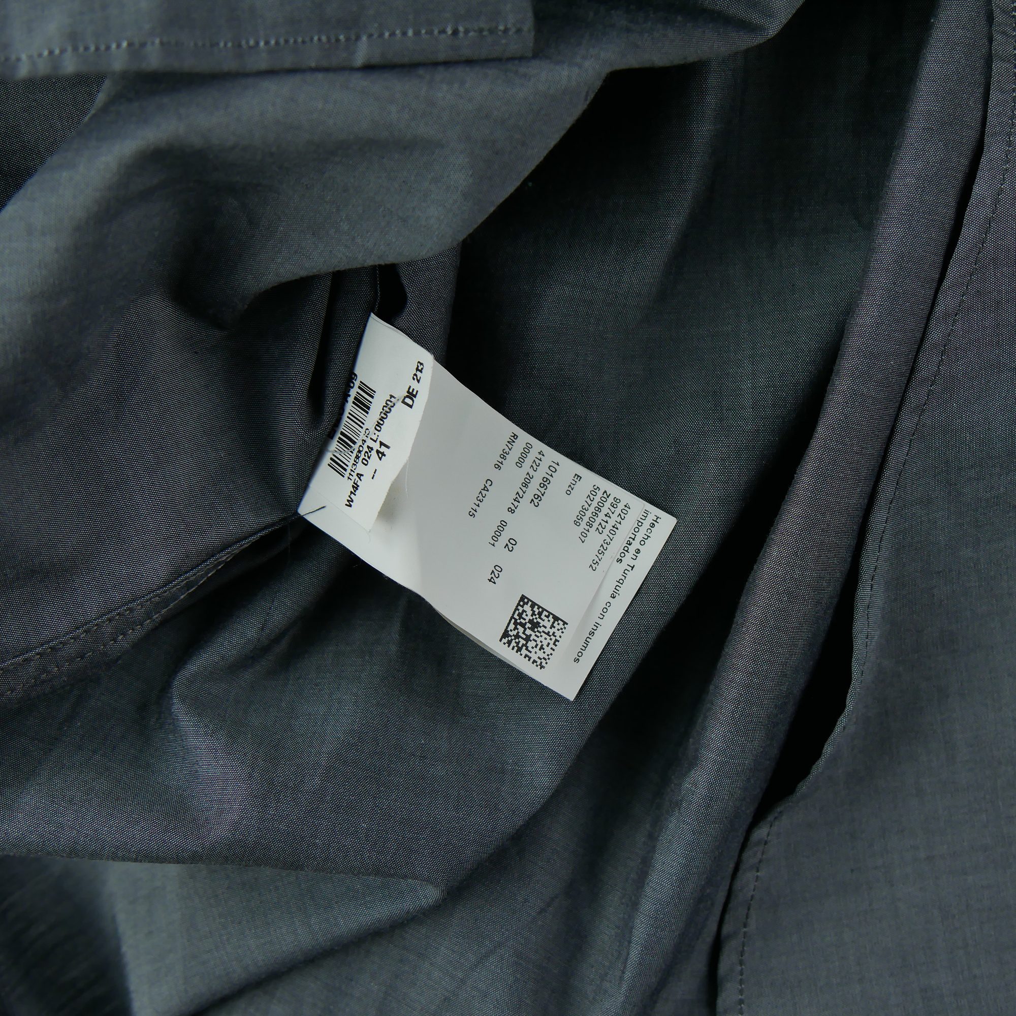 Chemise classiques Homme uni Gris 7