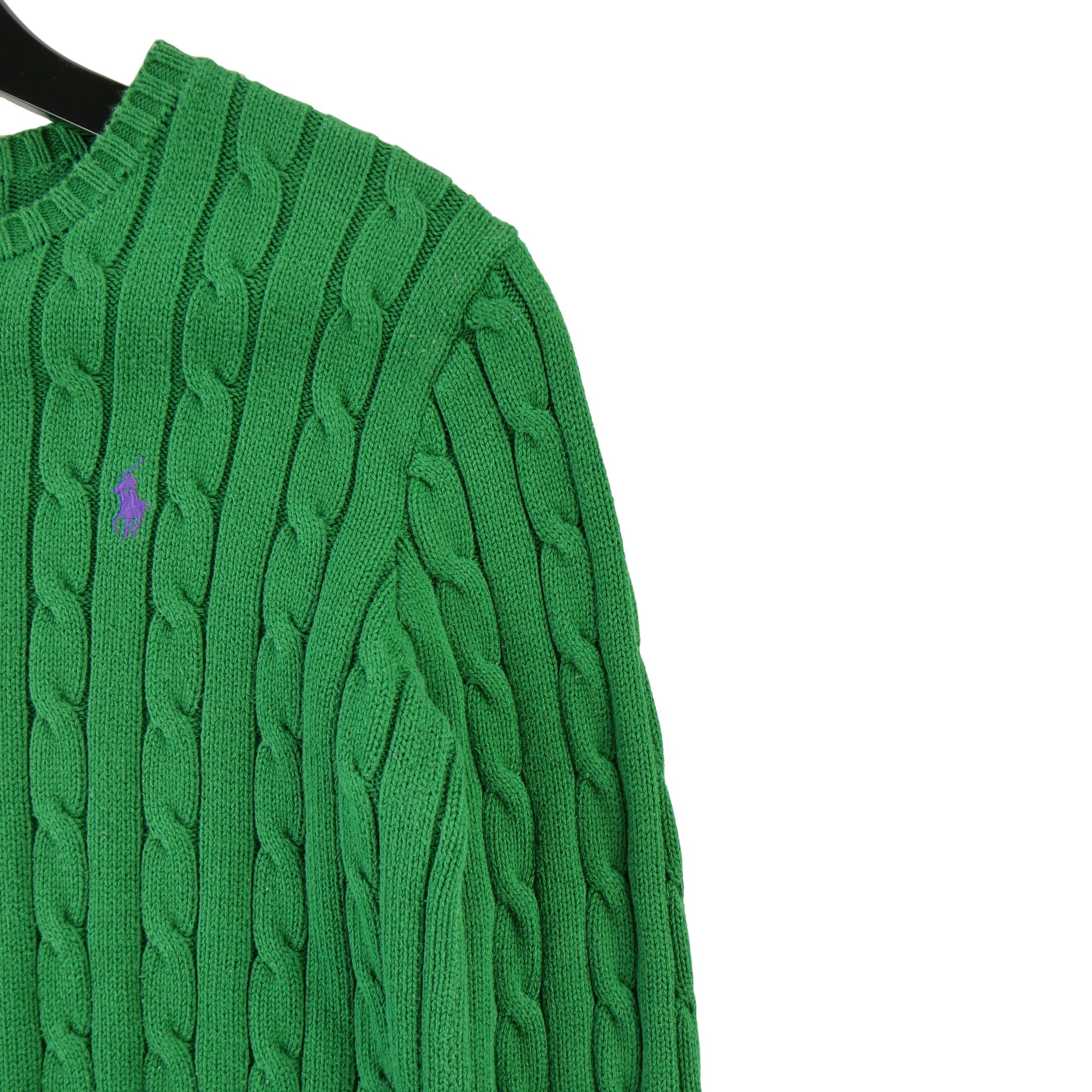 Pull Femme  en maille torsadée Vert 3