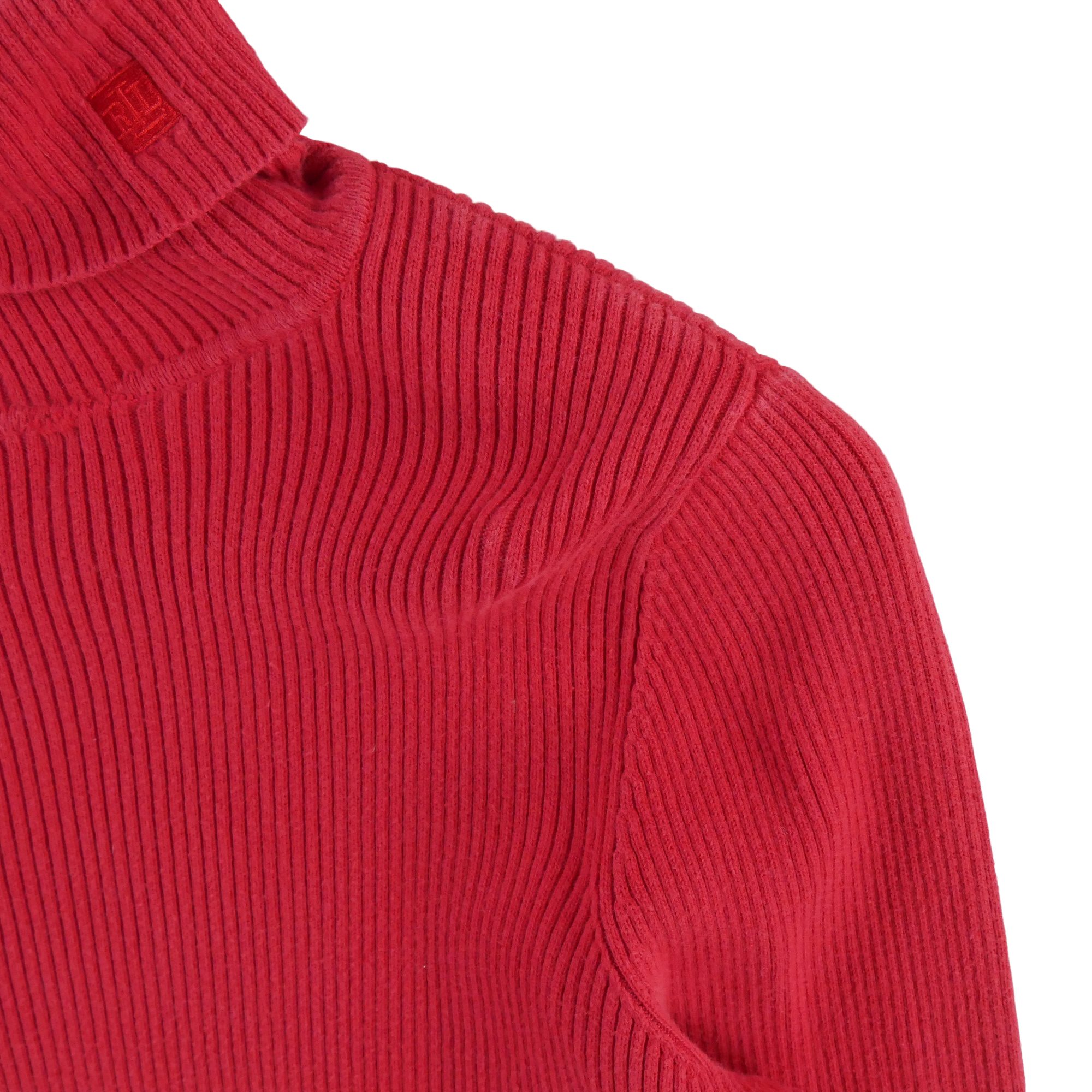 Pull Femme  col roulé Rouge 3