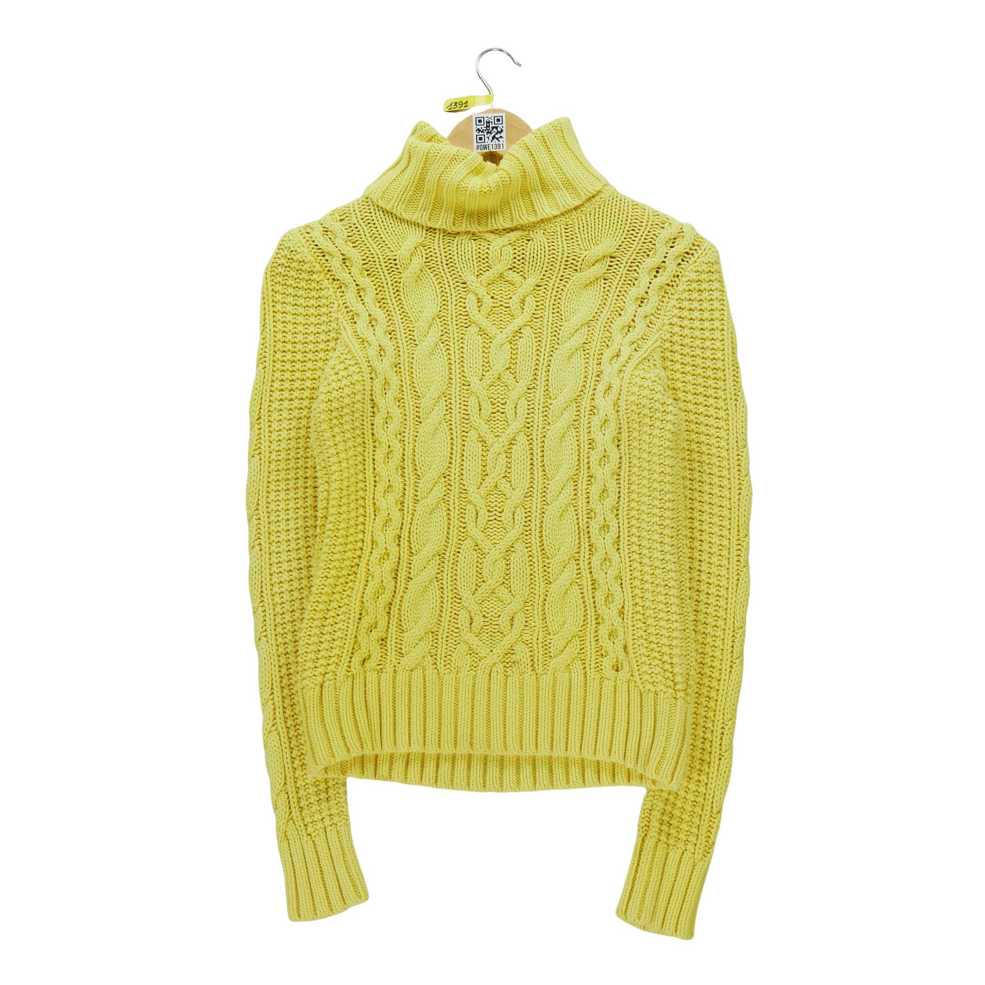 Pull Femme  col roulé Jaune 1