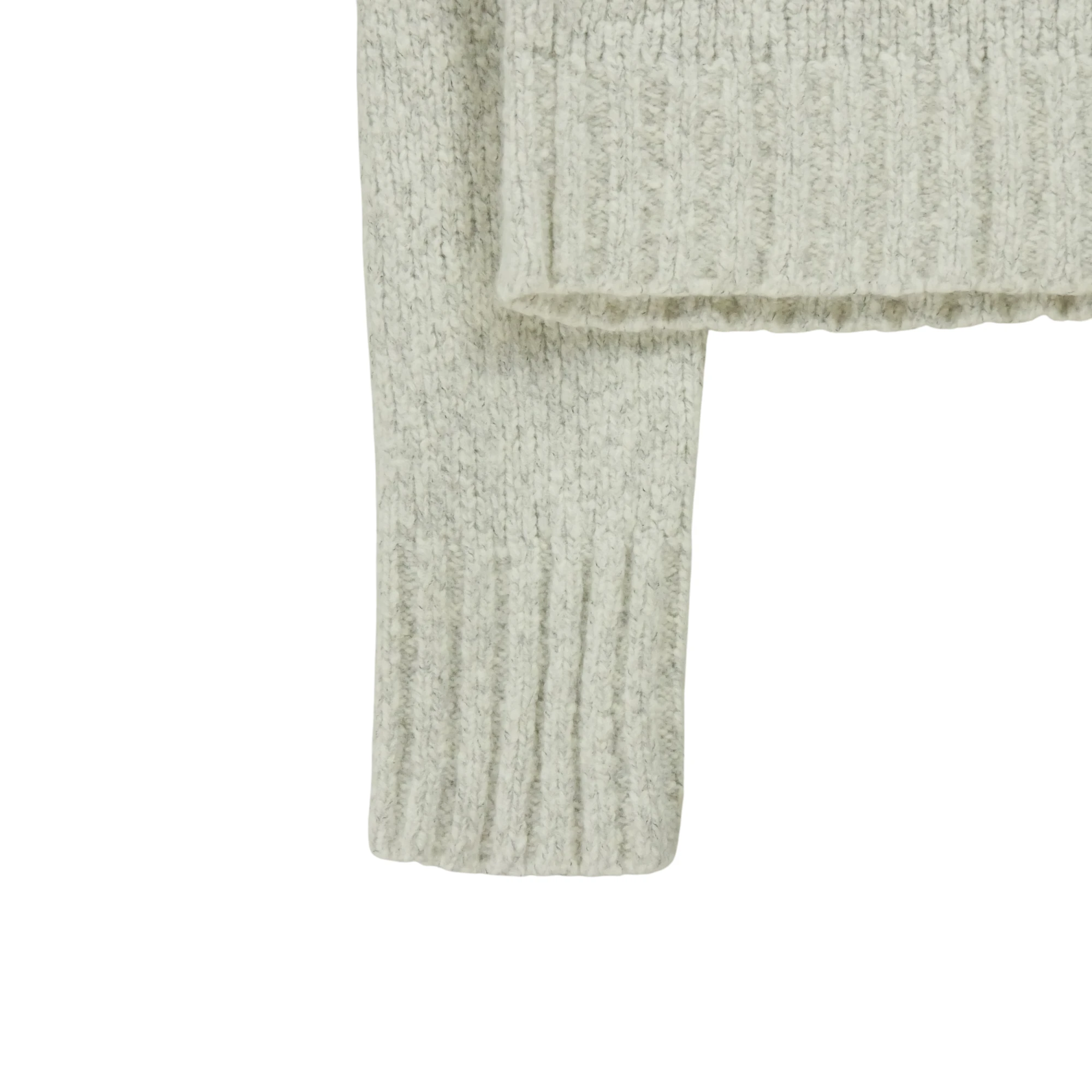 Pull Femme  en laine col roulé Beige 4