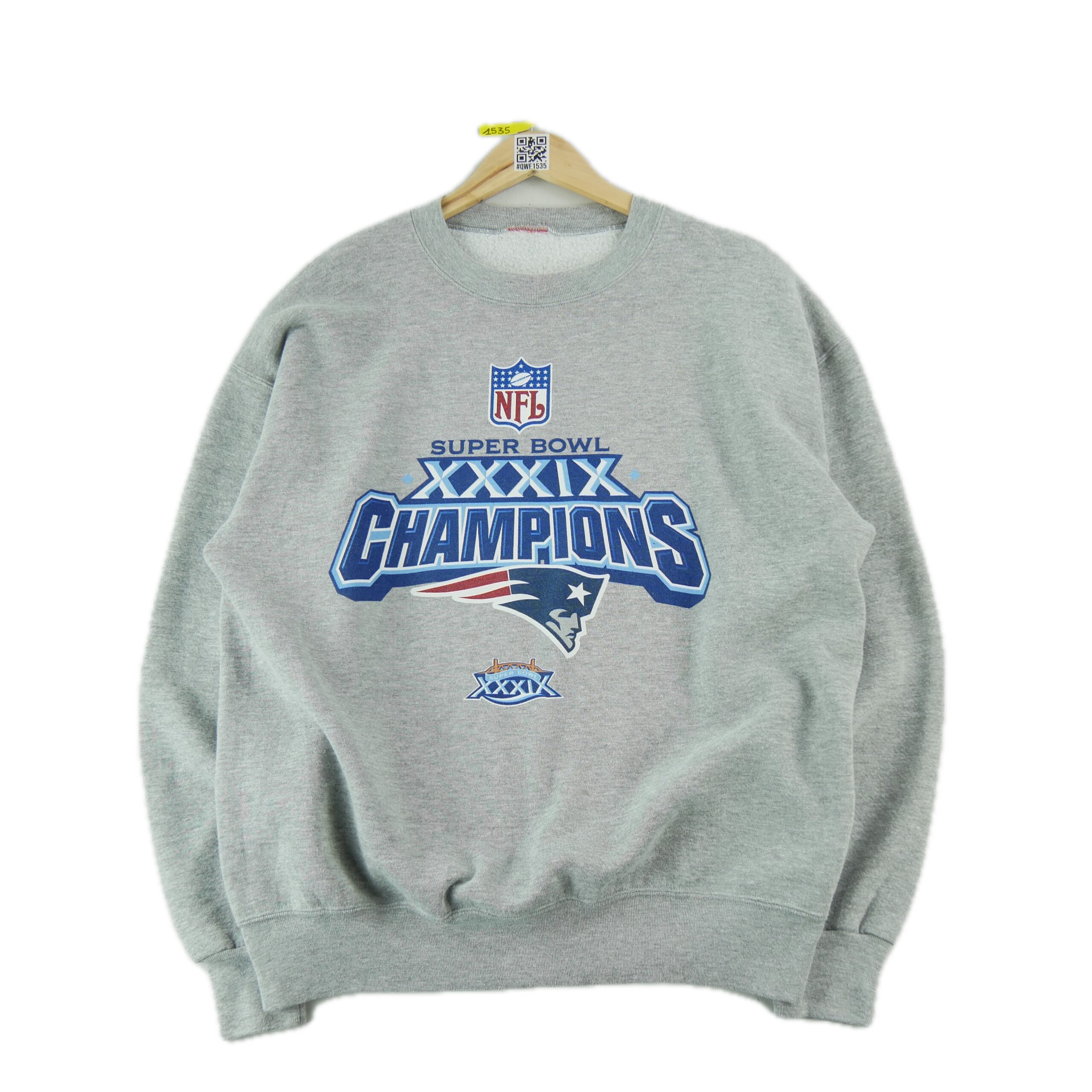 Sweat Homme  Vintage Super Bowl Gris 1