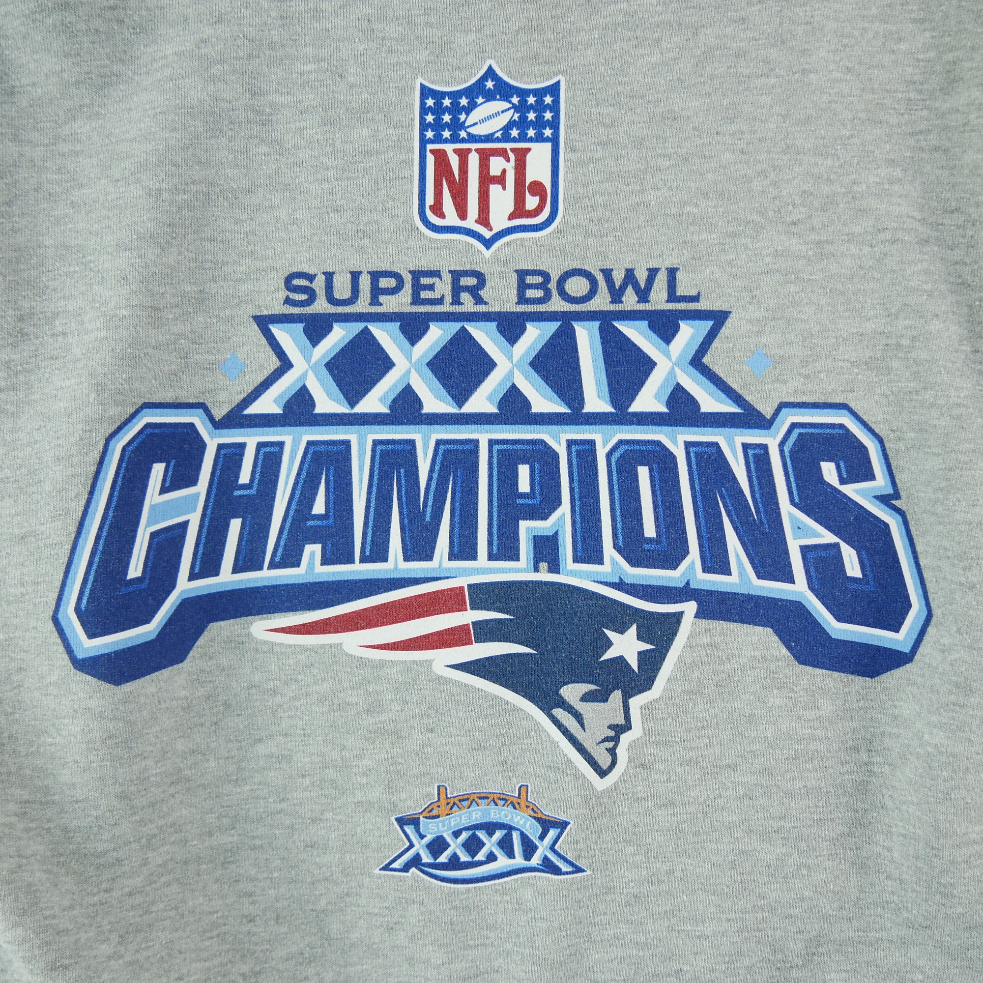 Sweat Homme  Vintage Super Bowl Gris 3