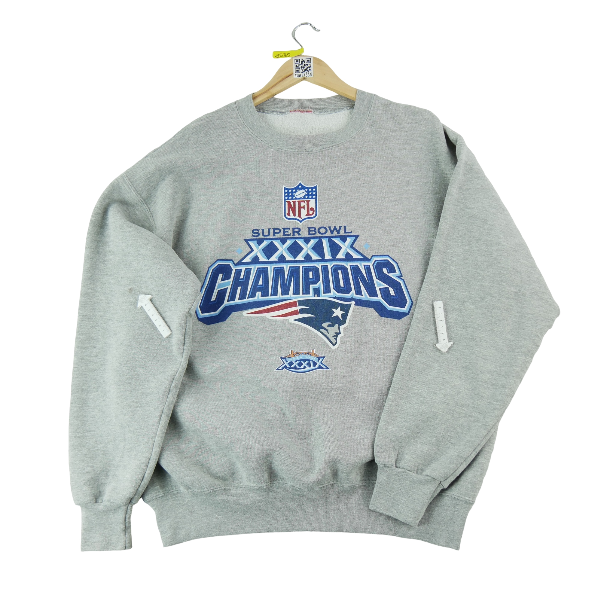 Sweat Homme  Vintage Super Bowl Gris 5