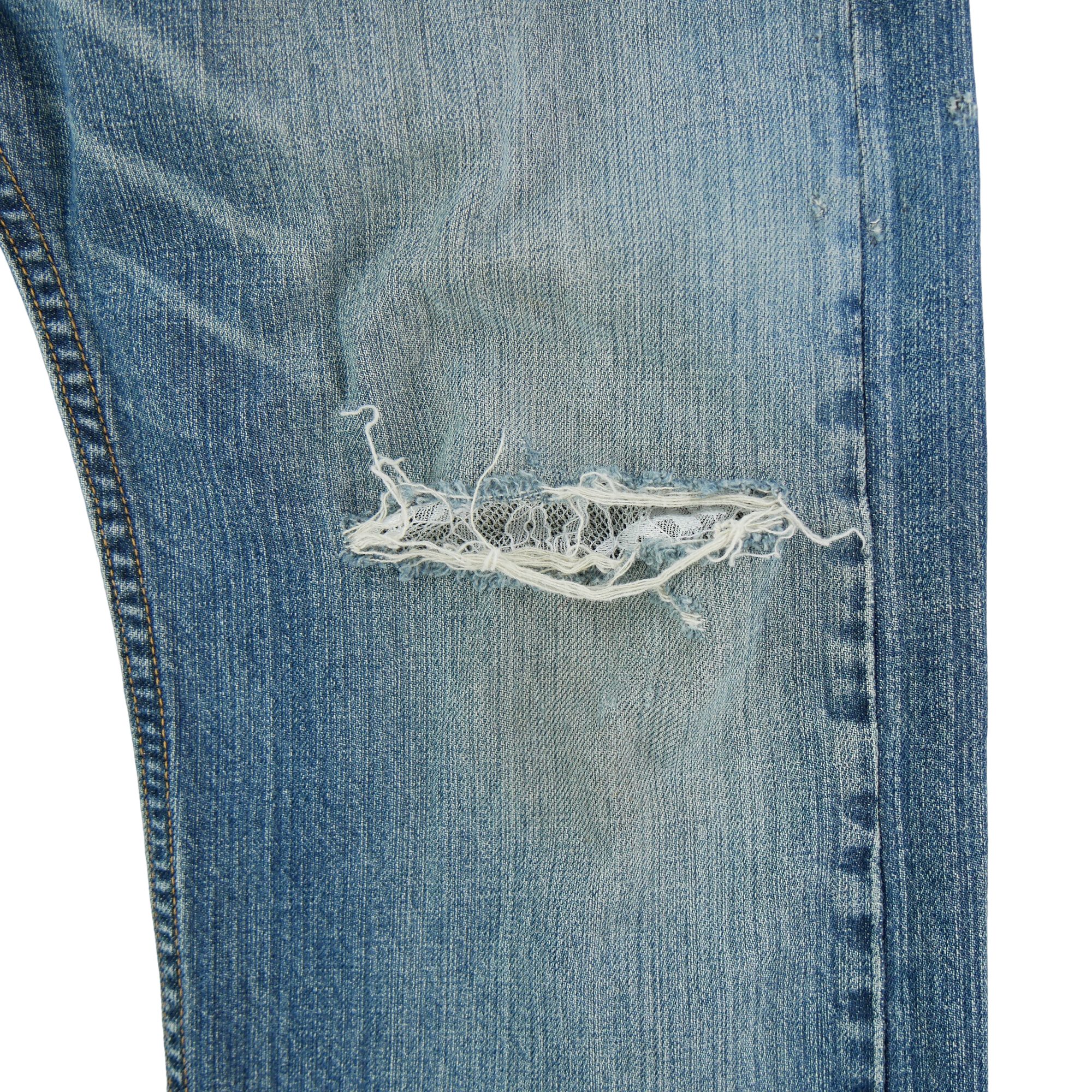 Jean Femme dentelle upcycling 5