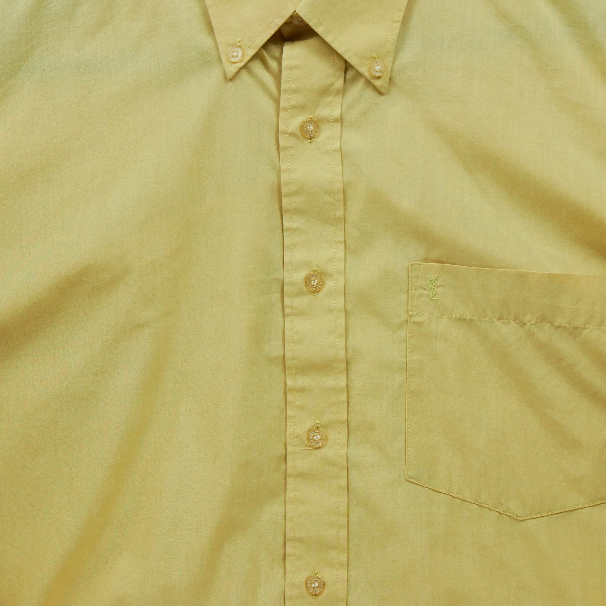 Chemise classiques Homme uni Jaune 4