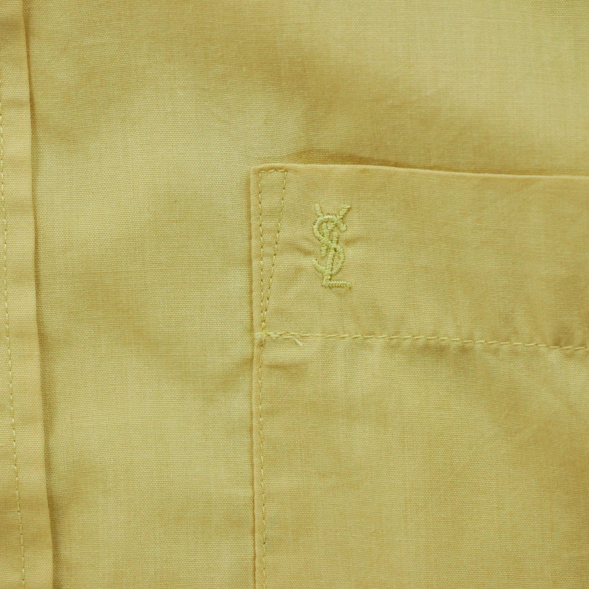 Chemise classiques Homme uni Jaune 5