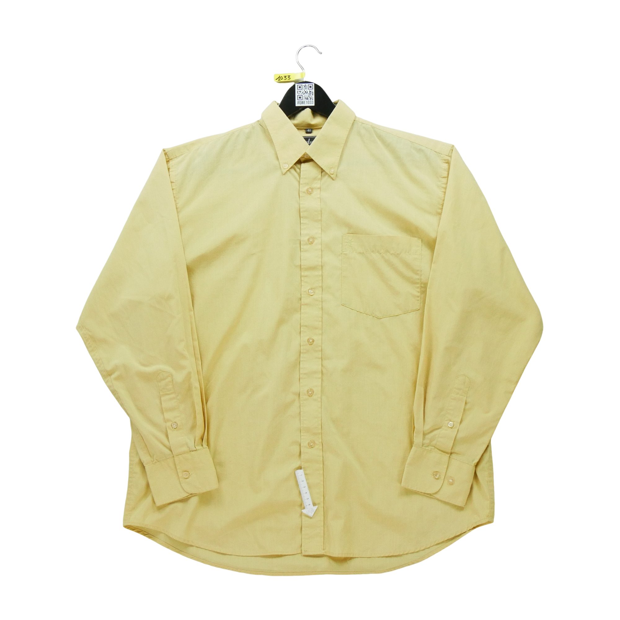 Chemise classiques Homme uni Jaune 6
