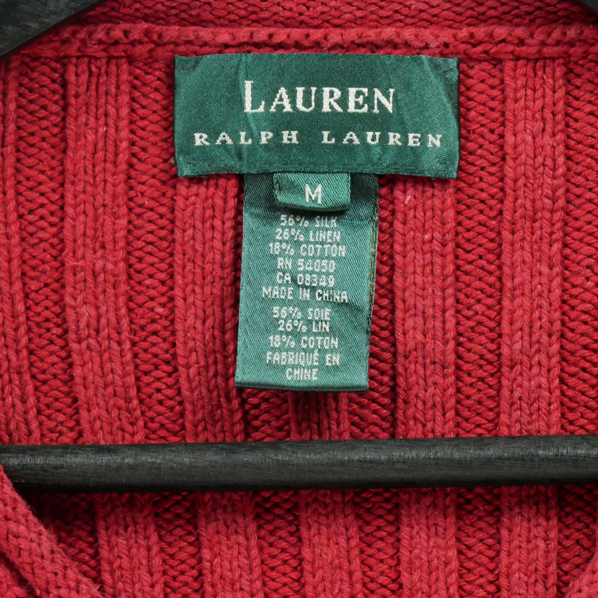 Pull Femme  soie et lin Rouge 4