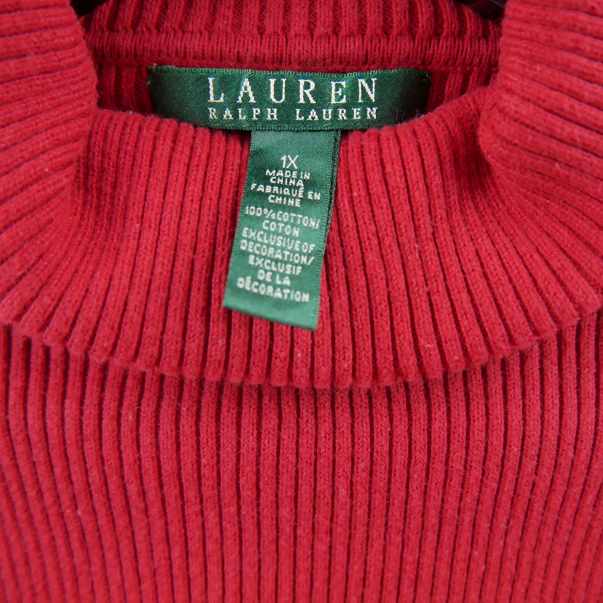 Pull Femme  col roulé Rouge 5
