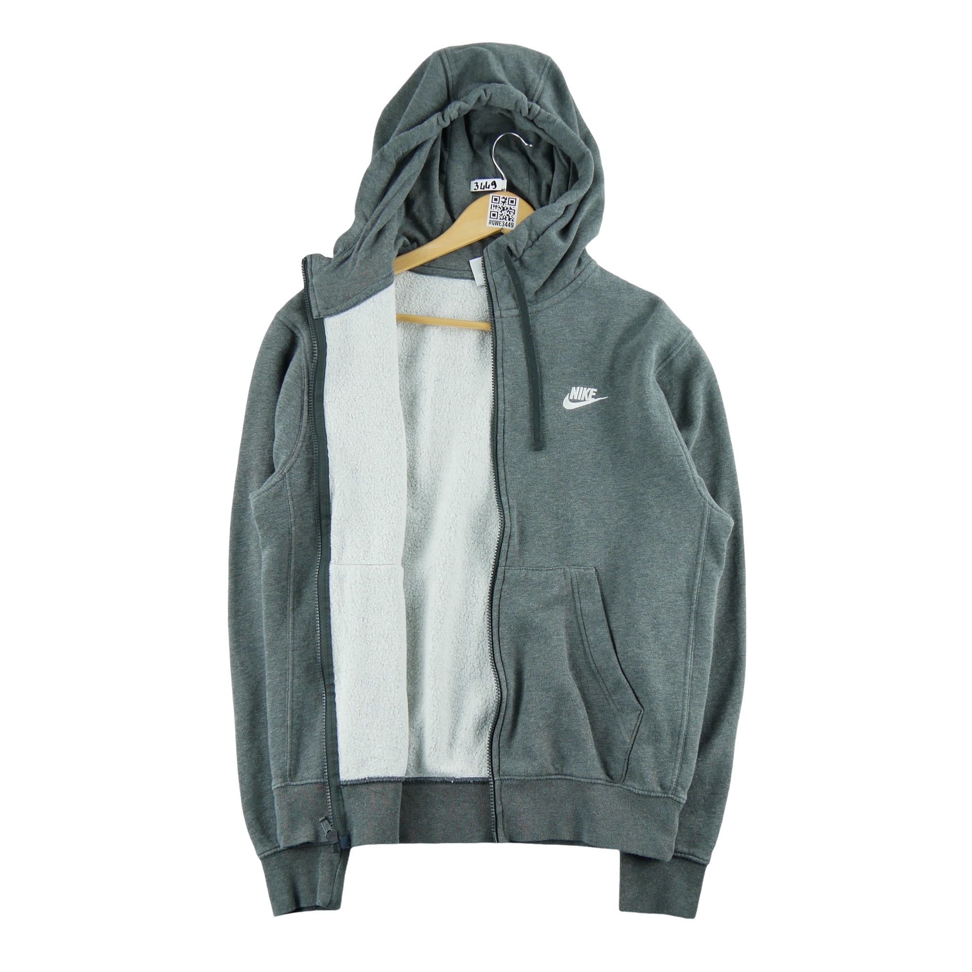 Sweat à capuche Femme  full-zip Gris 3