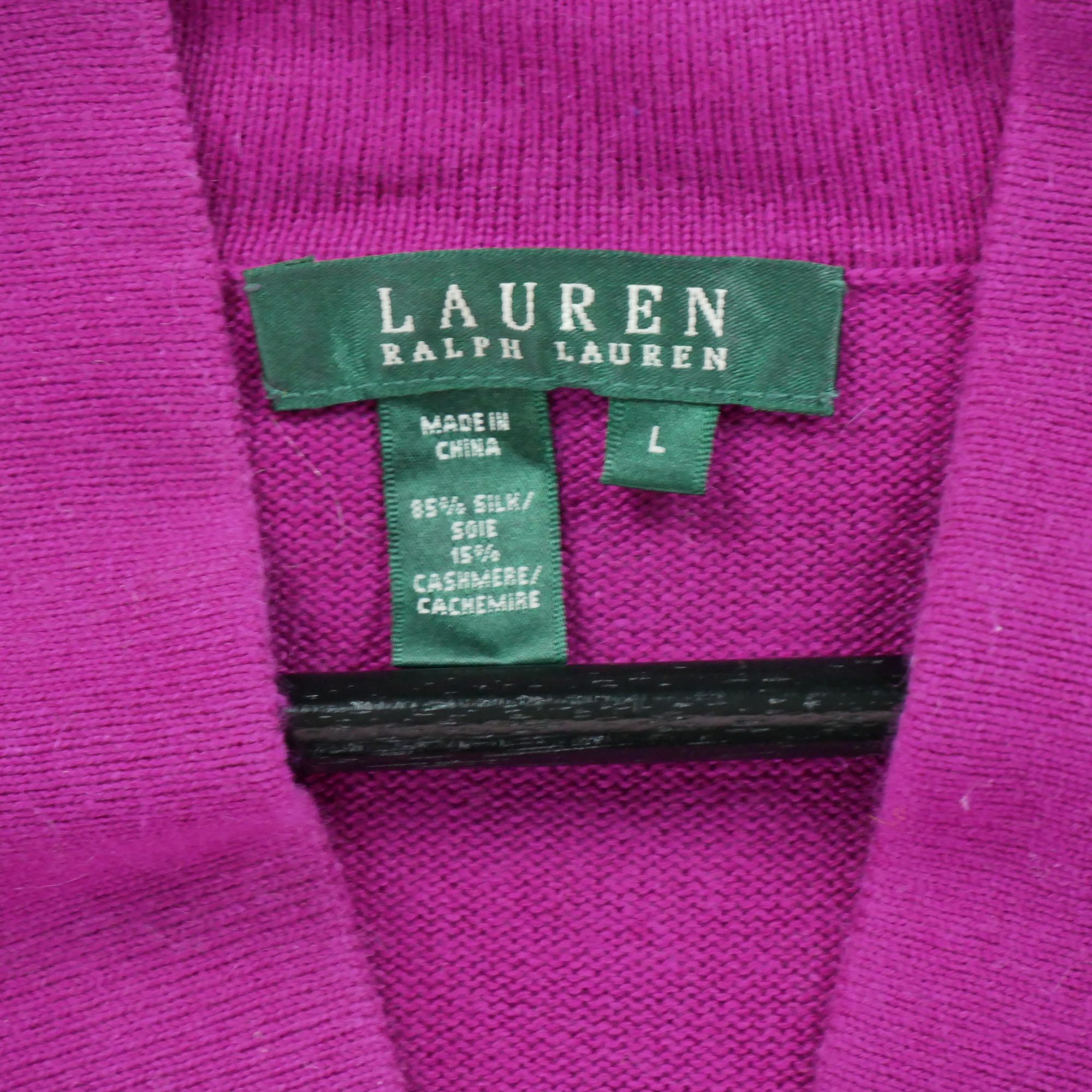 Pull Femme  en Soie et Cachemire Violet 5