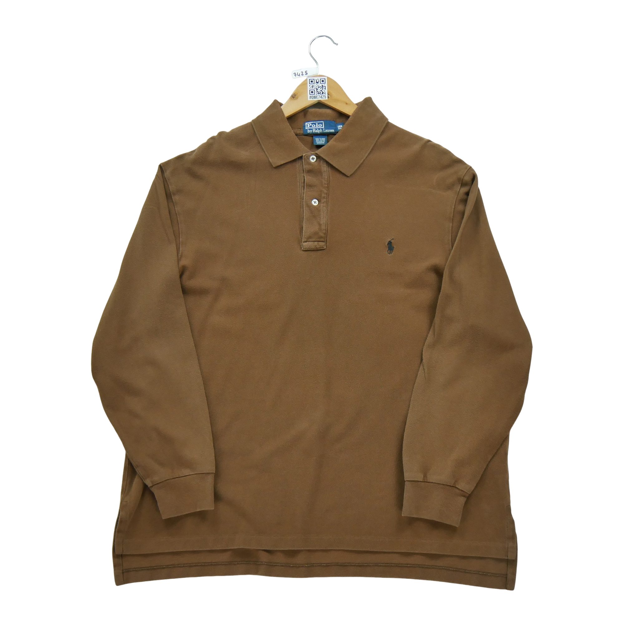 Polo manches longues Homme  Marron 2