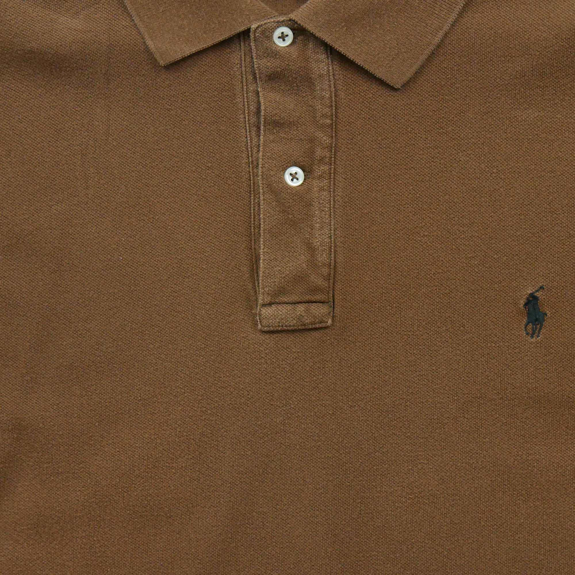 Polo manches longues Homme  Marron 4