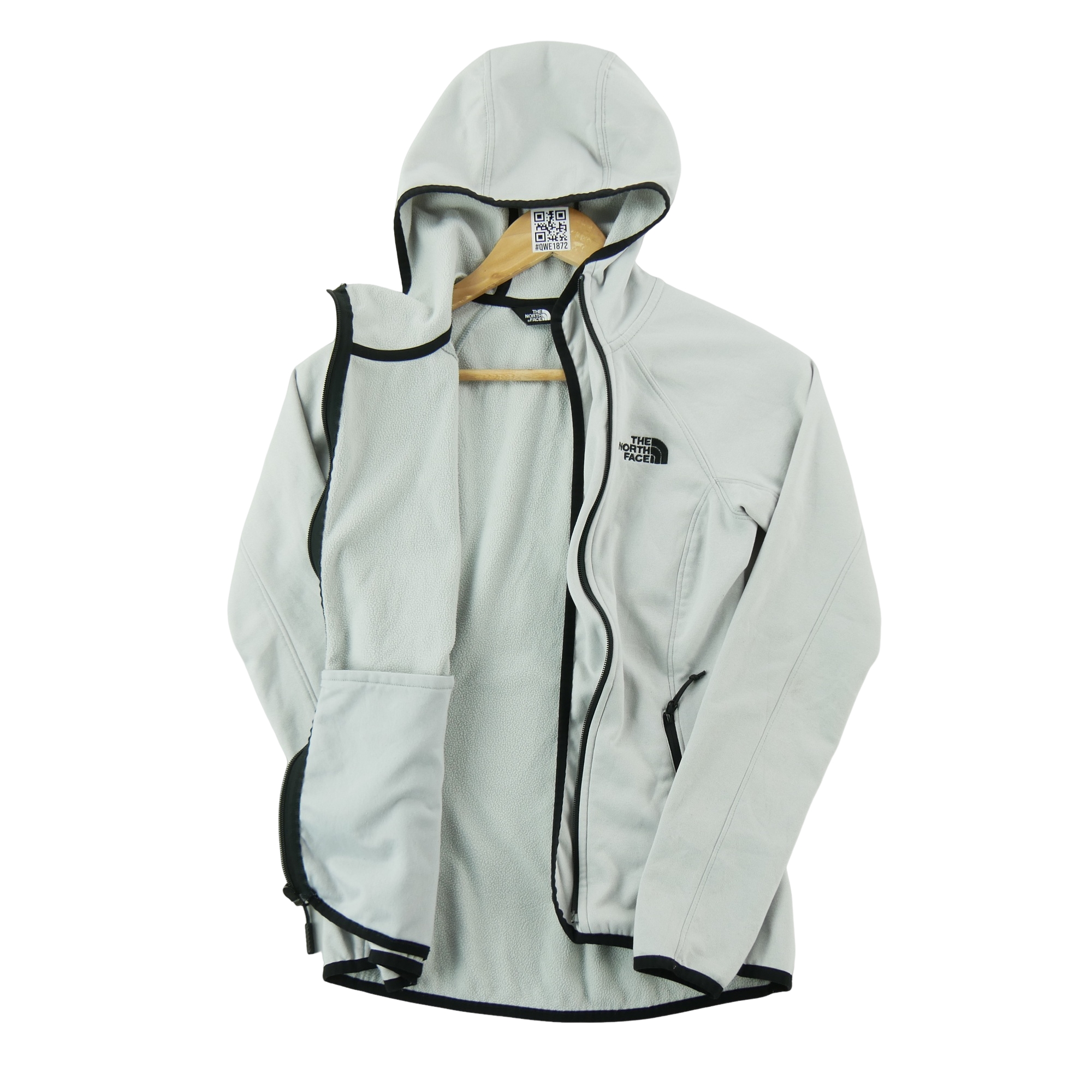 Sweat à capuche Femme  full-zip Gris 3