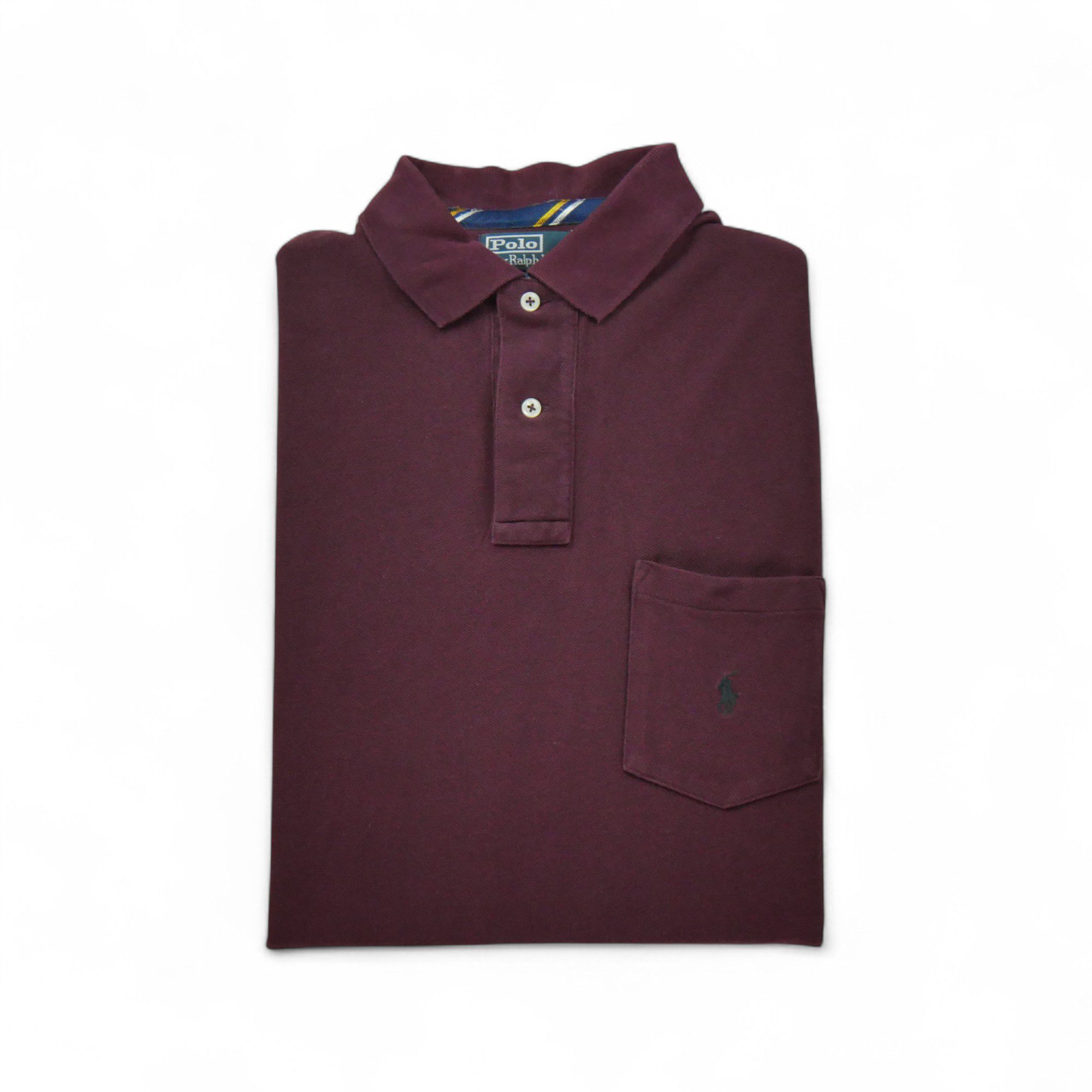 Polo manches longues Homme  Bordeaux 1