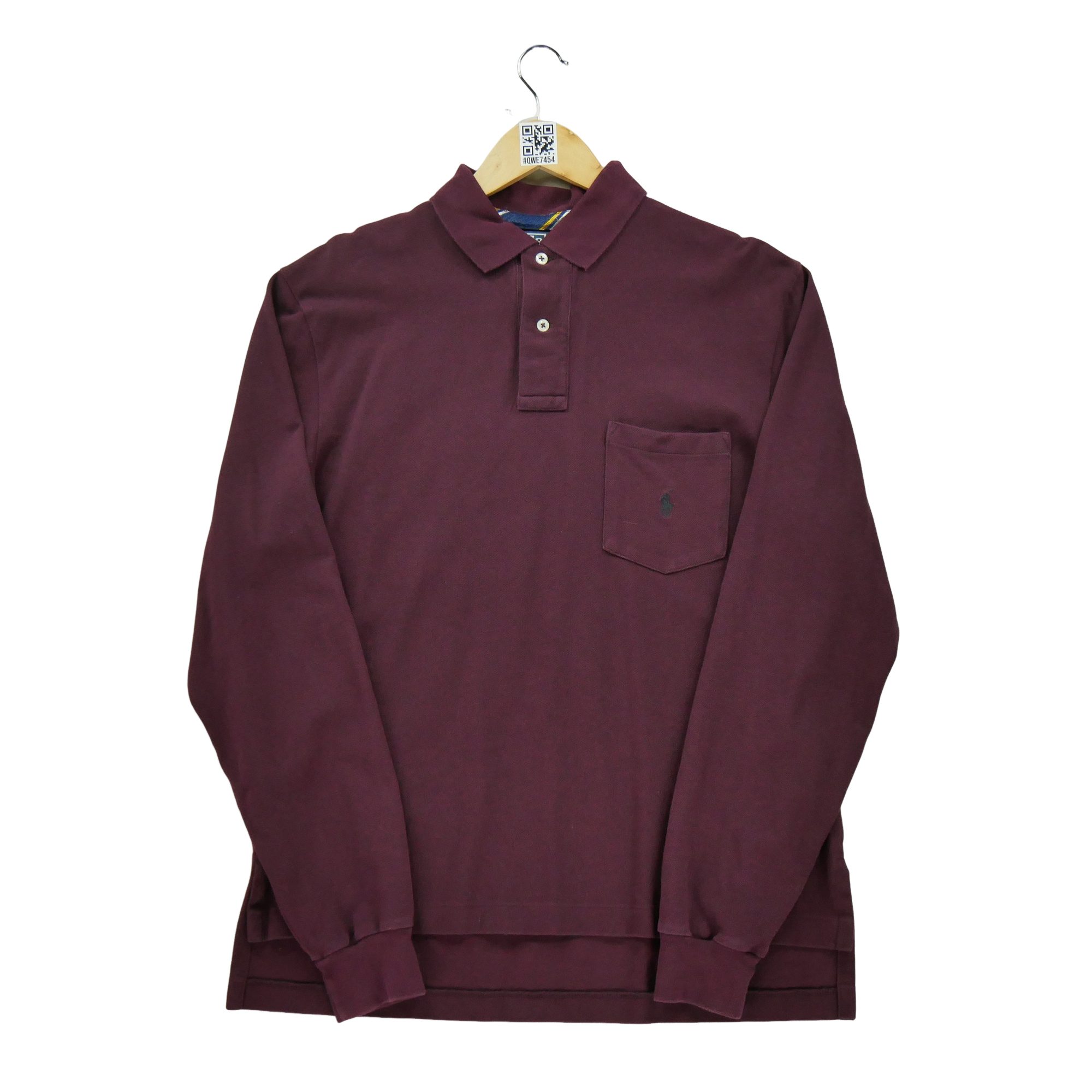 Polo manches longues Homme  Bordeaux 2