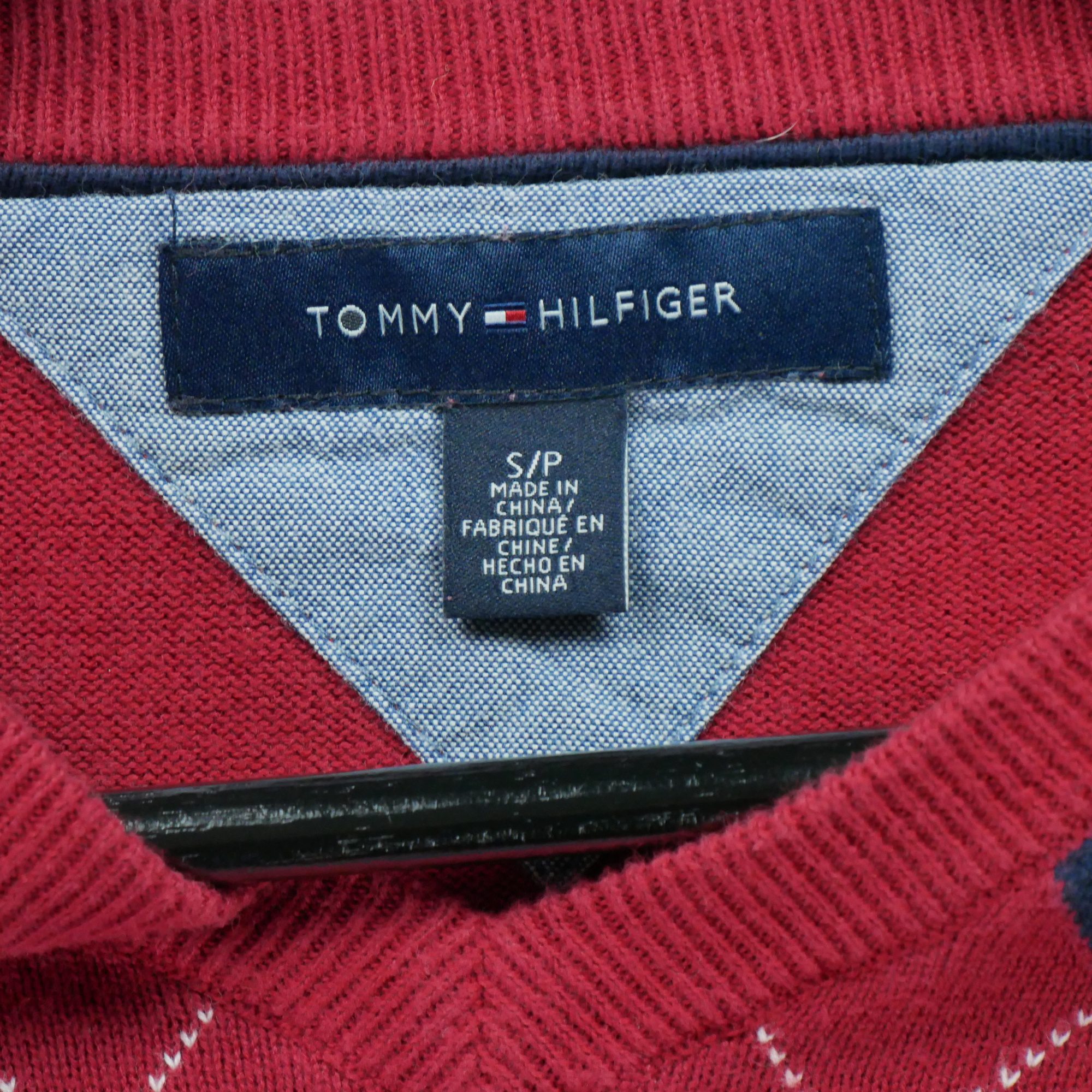 Pull Homme  Col V Rouge 5